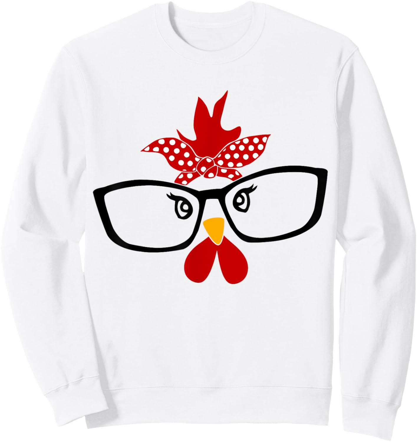 Funny Chicken Face Halloween Costume Sweatshirt - Sweatshirt | White