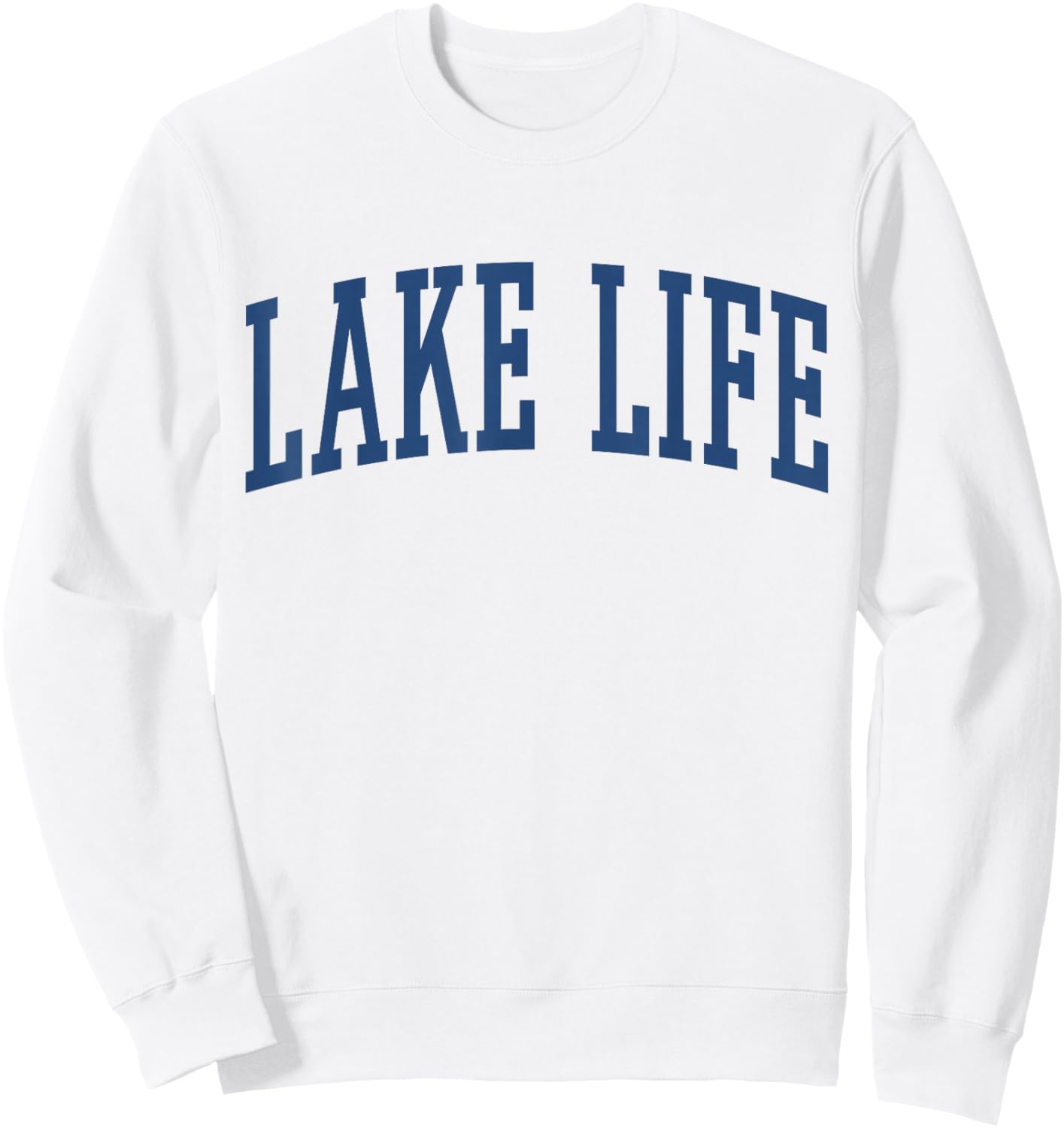 Classic Varsity Grey Lake Life Sweatshirt - Sweatshirt | White