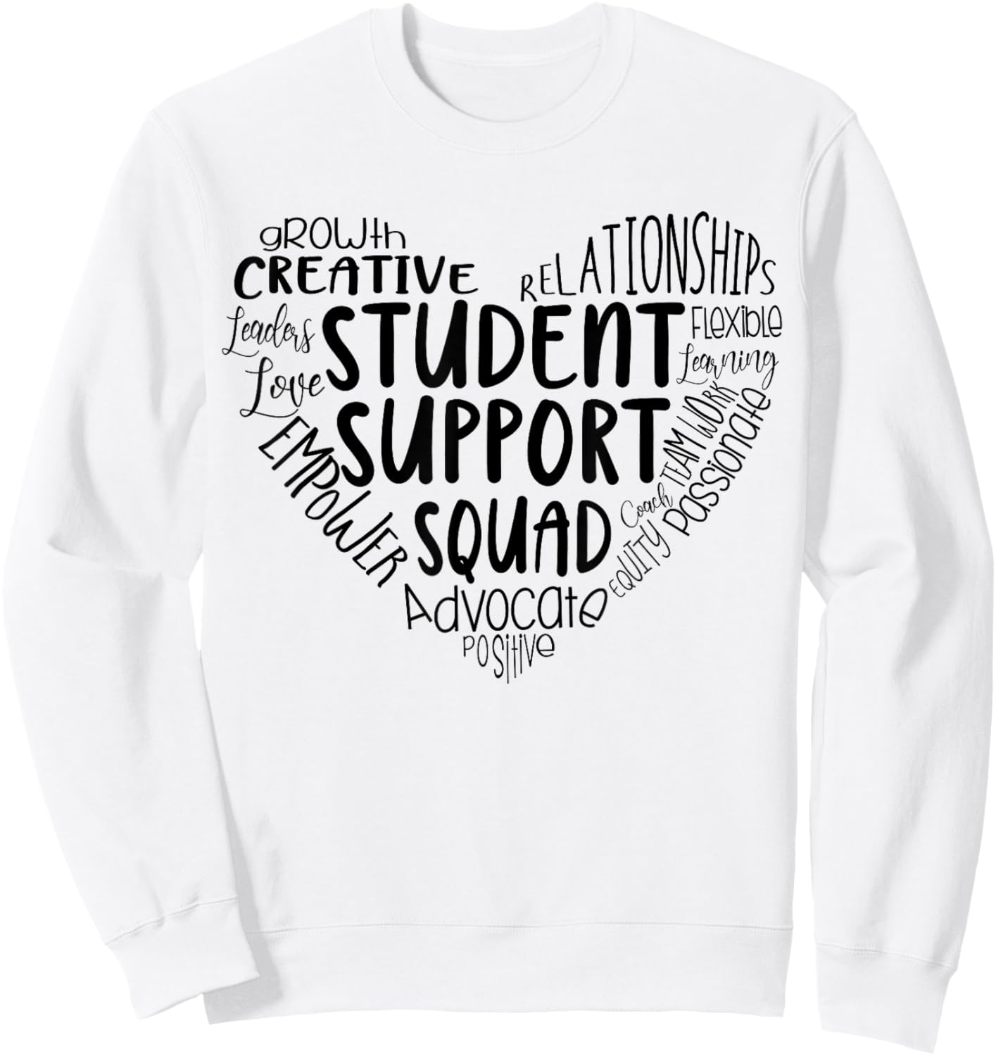 Student Support Squad Counselor Social Worker Teacher Crew Women Girls Kids Sweatshirt - Sweatshirt | White