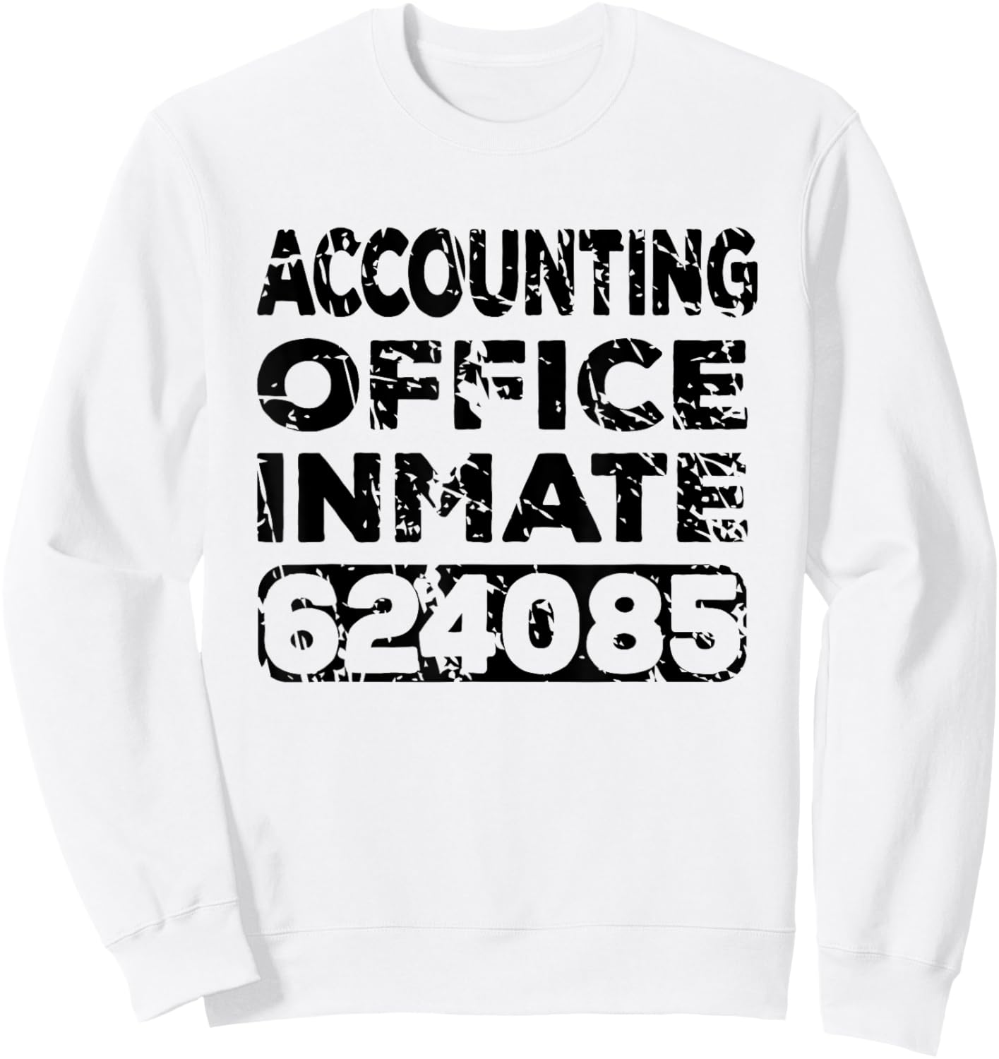 Halloween Accounting Office Inmate Funny Accountant Costume Sweatshirt - Sweatshirt | White