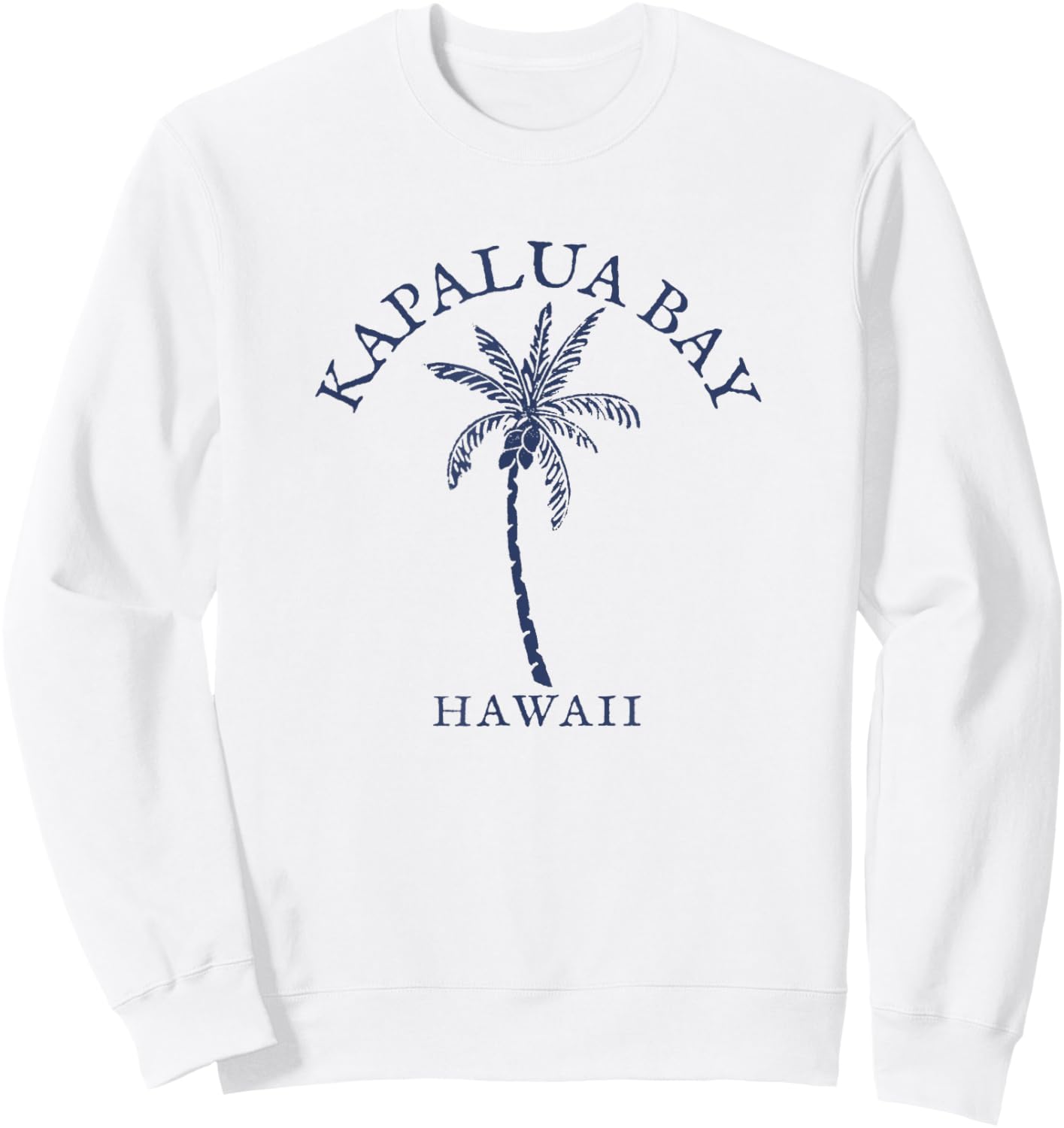 Kapalua Bay Hawaii Beach Tropical Palm Tree Sweatshirt - Sweatshirt | White