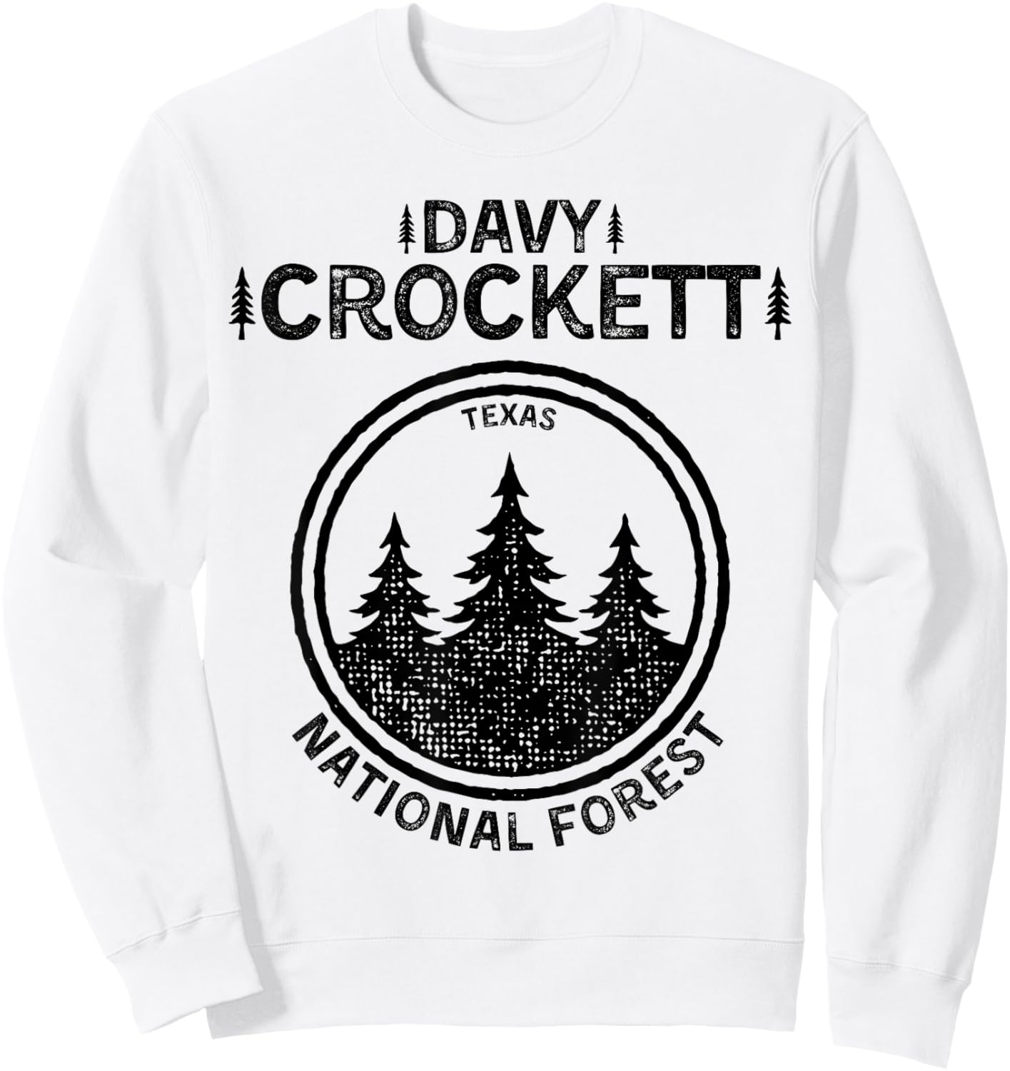 Davy Crockett National Forest Texas Sweatshirt - Sweatshirt | White