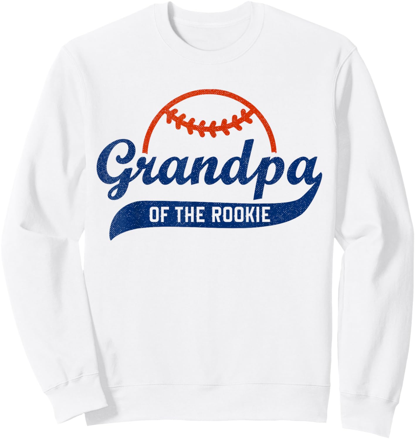 Funny Retro Baseball Grandpa of the Rookie Sweatshirt - Sweatshirt | White