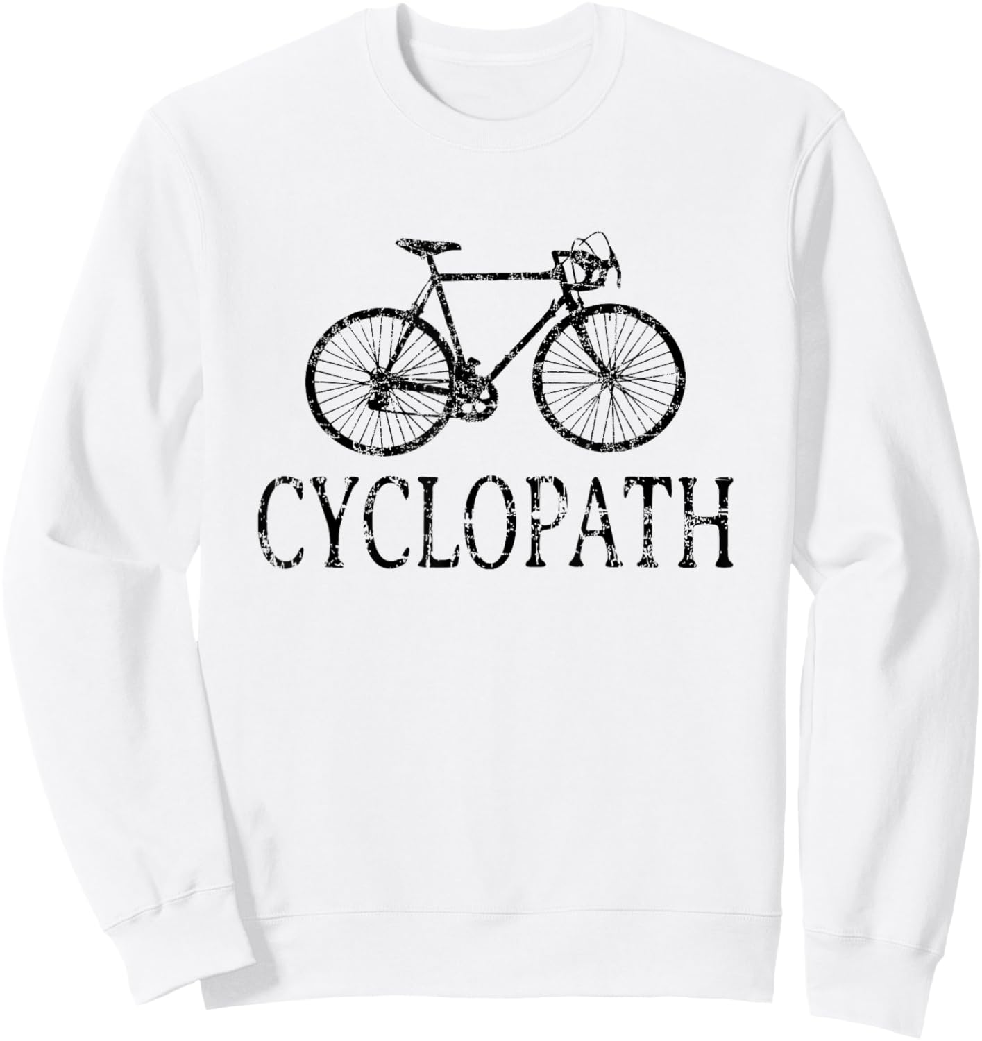 Cyclopath (Vintage Black) Bicycle Sweatshirt - Sweatshirt | White