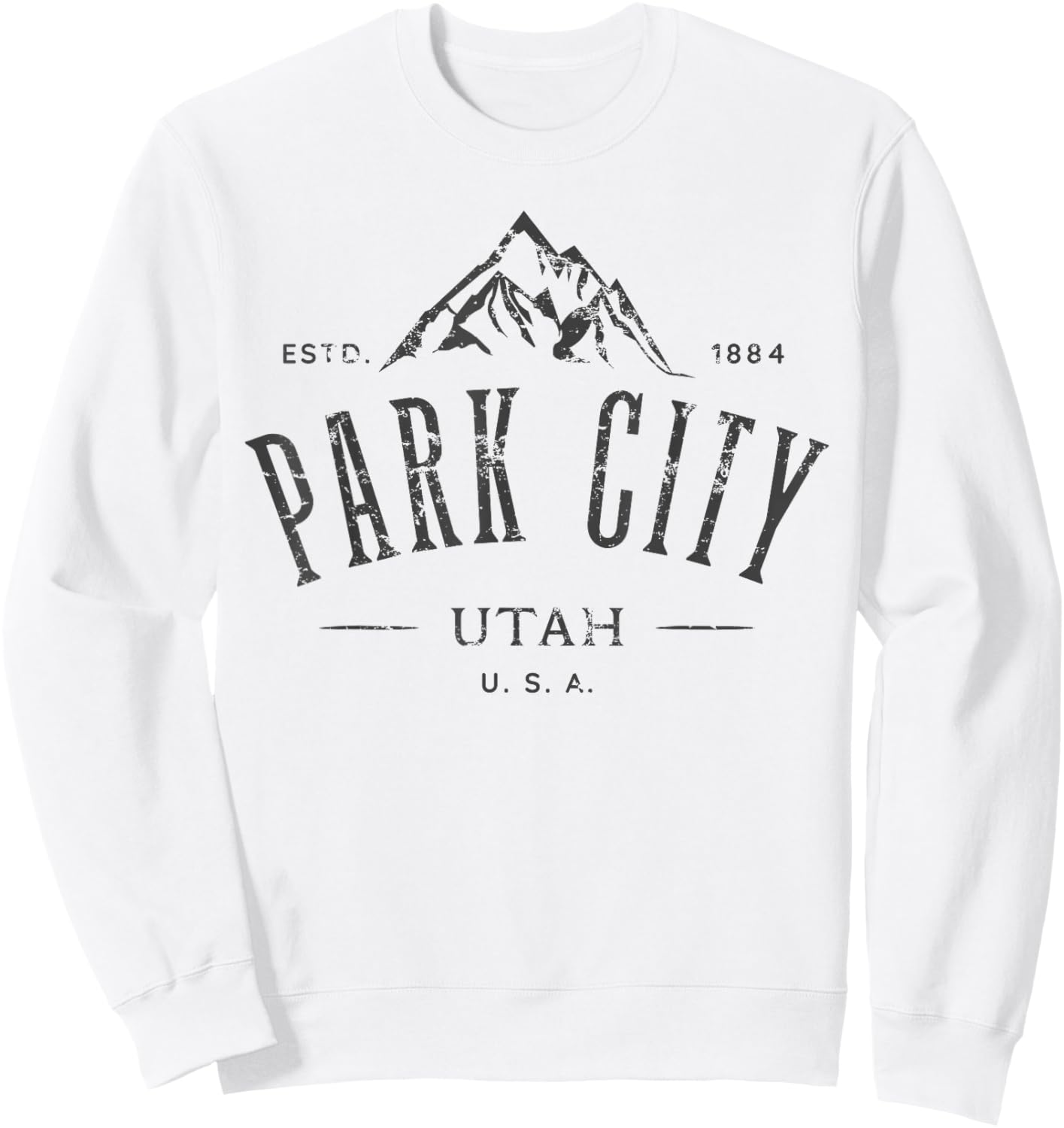 Park City Utah Awesome Mountain Design Souvenir Sweatshirt - Sweatshirt | White