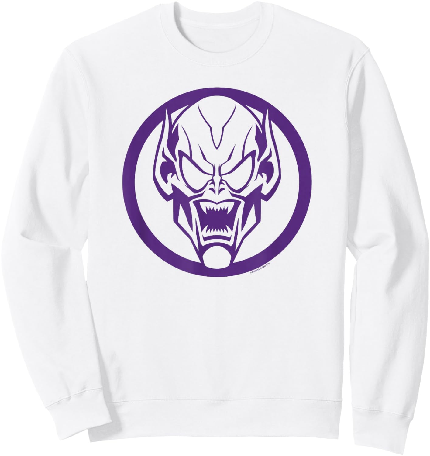 Marvel Spider-Man No Way Home Green Goblin Logo V-2 Sweatshirt - Sweatshirt | White