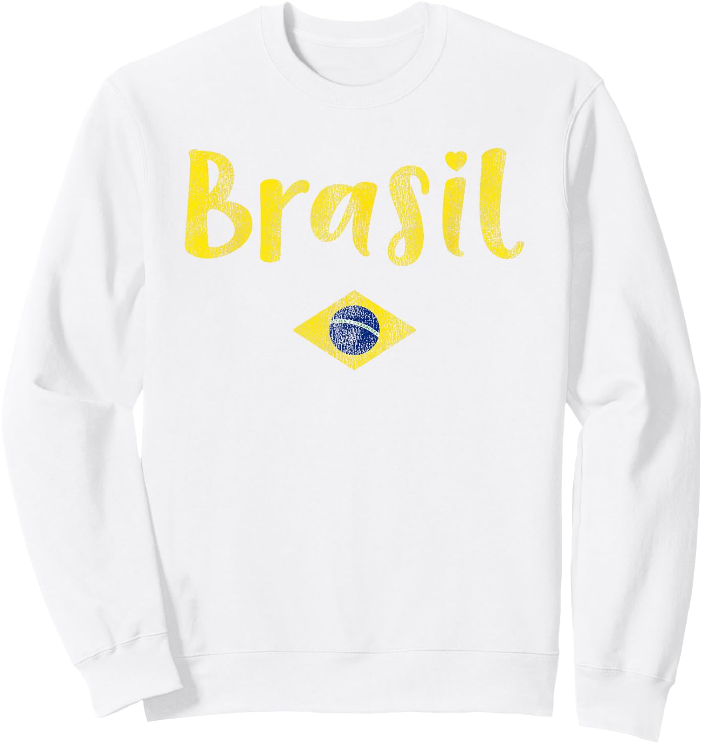 Brazilian Flag of Brazil Souvenir and Girls Brasil Sweatshirt - Sweatshirt | White