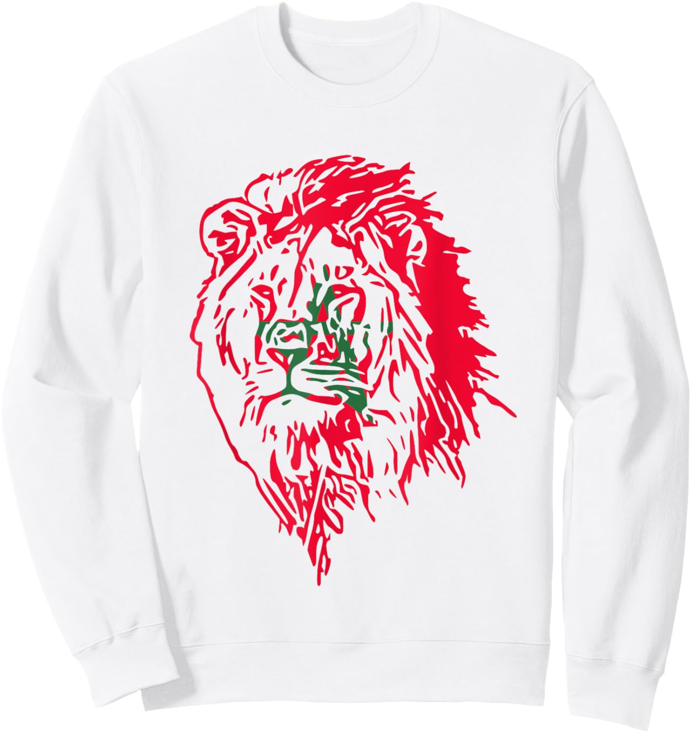 Moorish American Morocco Flag Moroccan Soccer Supporter Sweatshirt - Sweatshirt | White