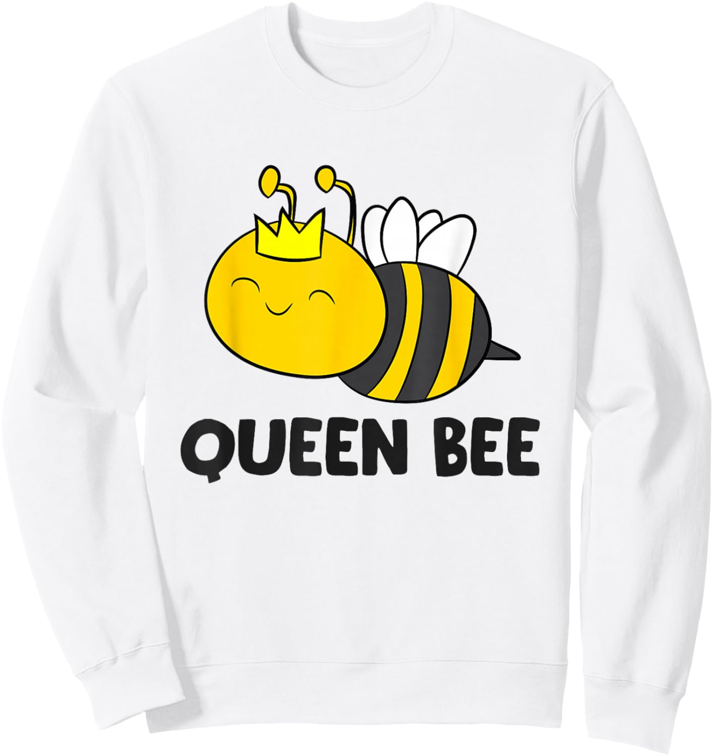Queen Bee Funny Bee Sweatshirt - Sweatshirt | White