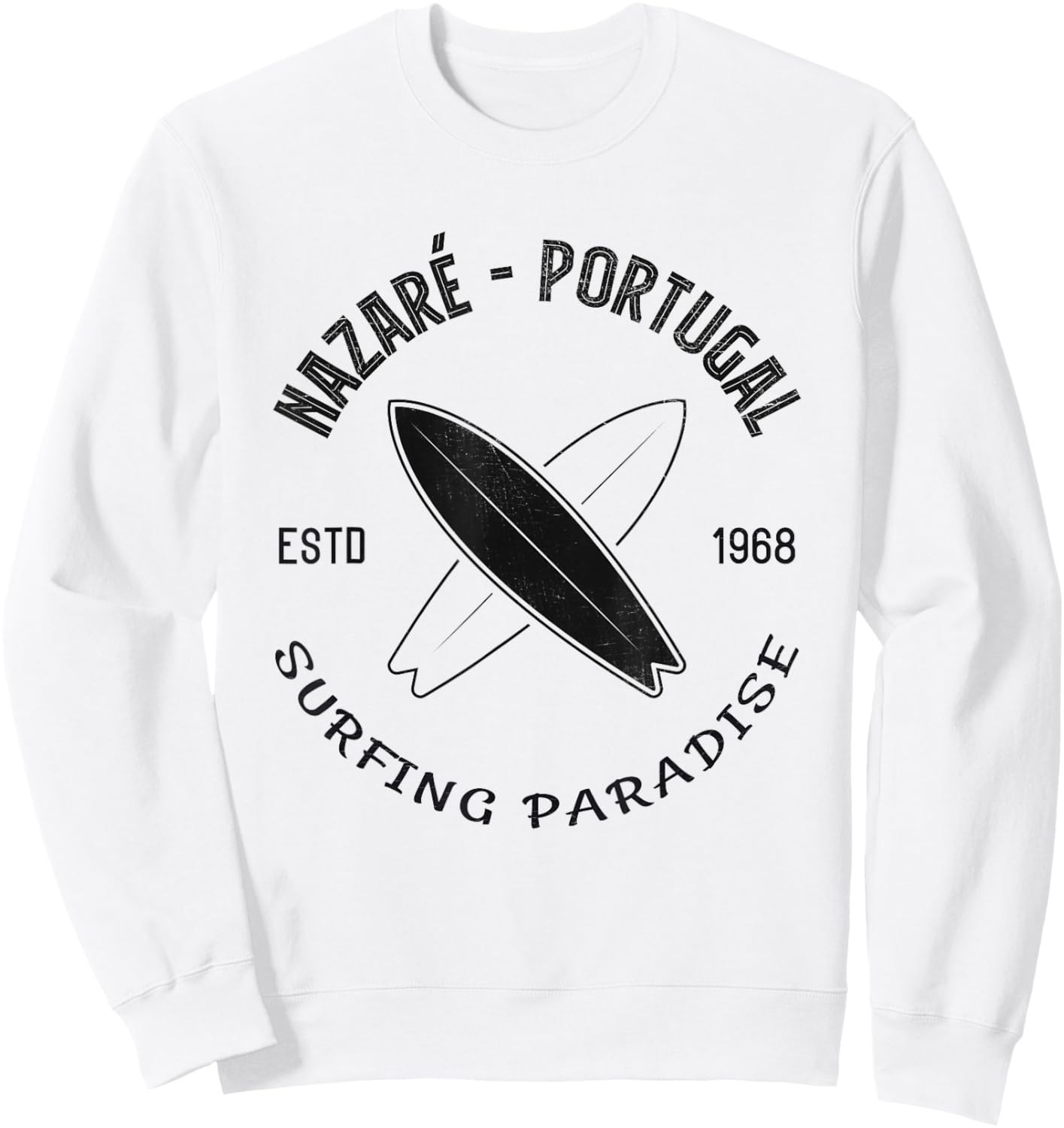 Nazare Surf Surfing Portugal Souvenir Surfer Praia do Norte Sweatshirt - Sweatshirt | White