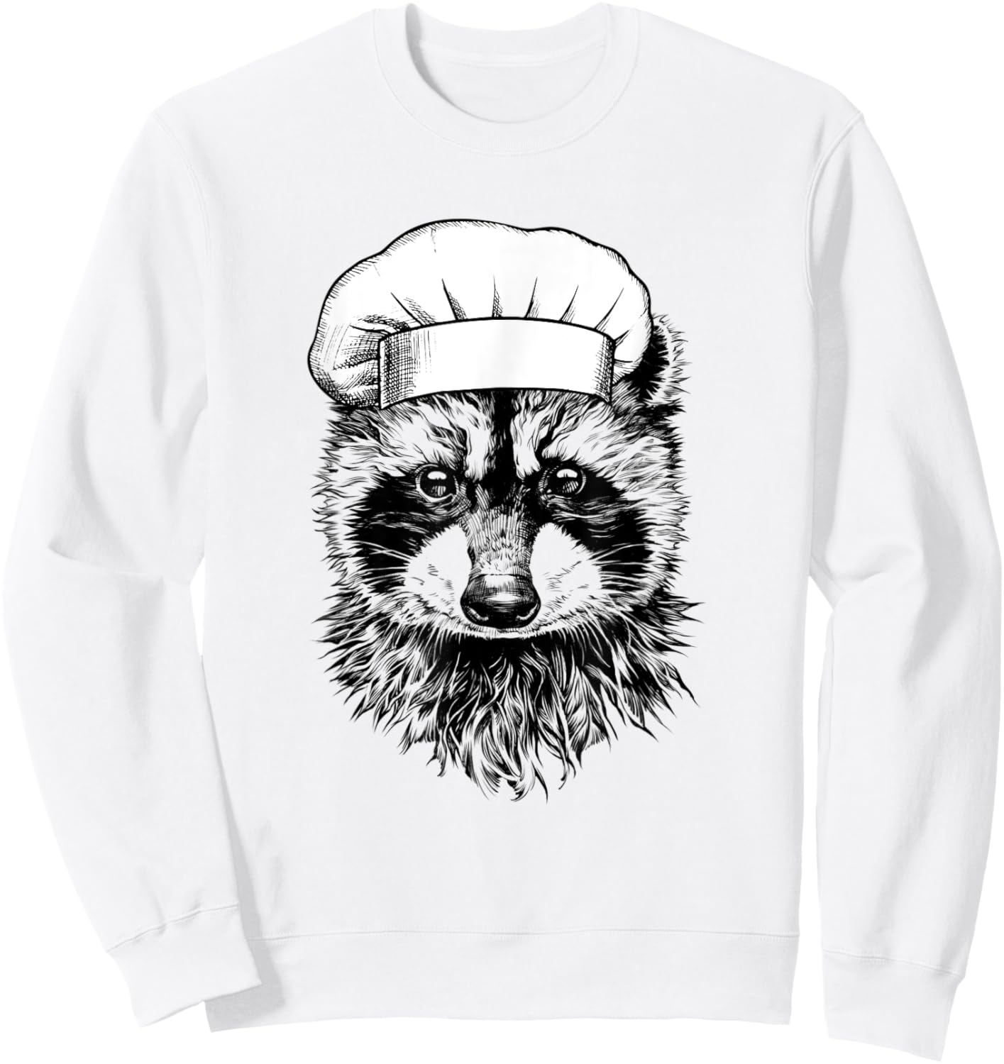 Raccoon Animal Racoon Chef Funny Cooking Cook Sweatshirt - Sweatshirt | White