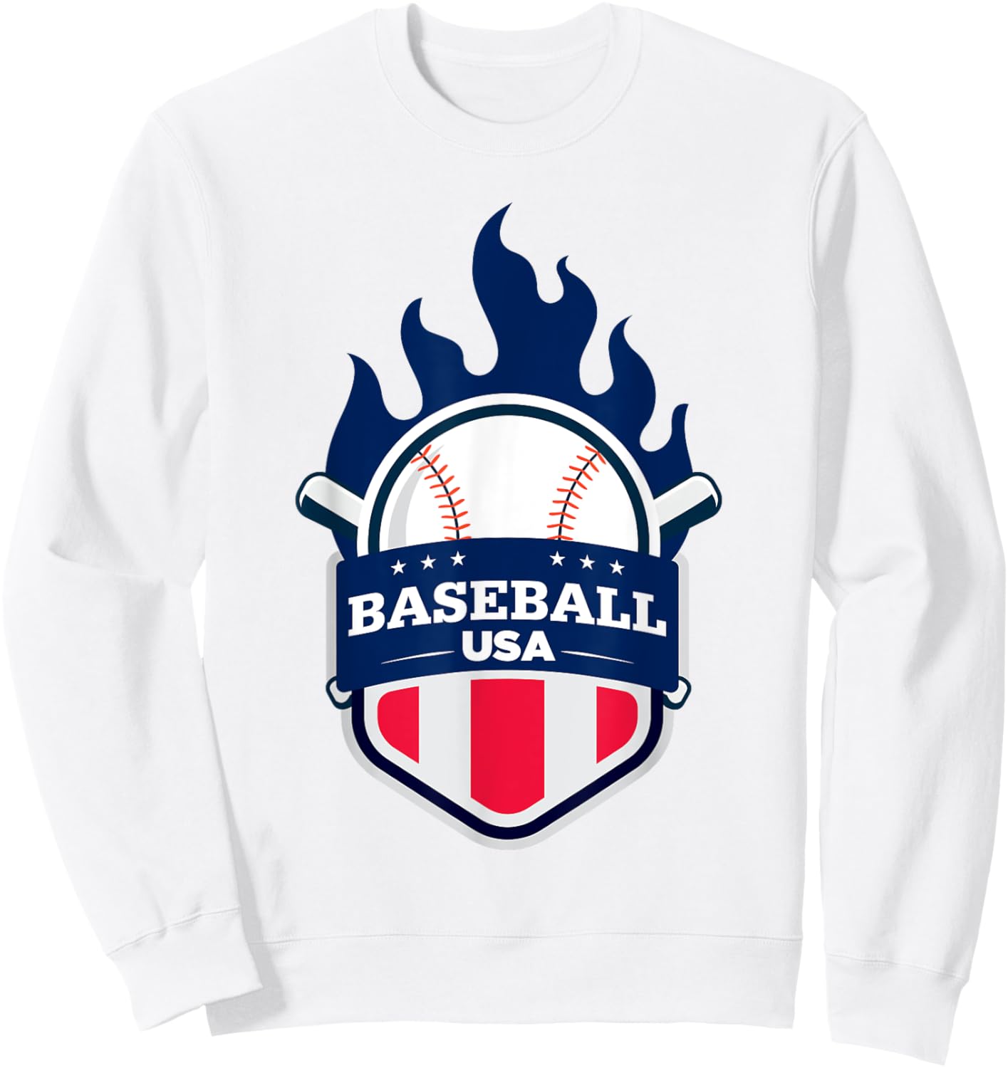 Baseball USA Support the Team Shirt USA Flag Playoff Sweatshirt - Sweatshirt | White