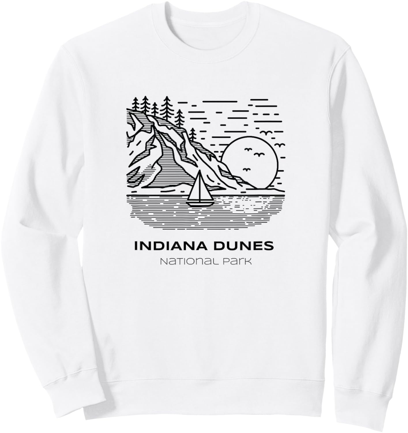 Vintage Indiana Dunes National Park Hike Sweatshirt - Sweatshirt | White