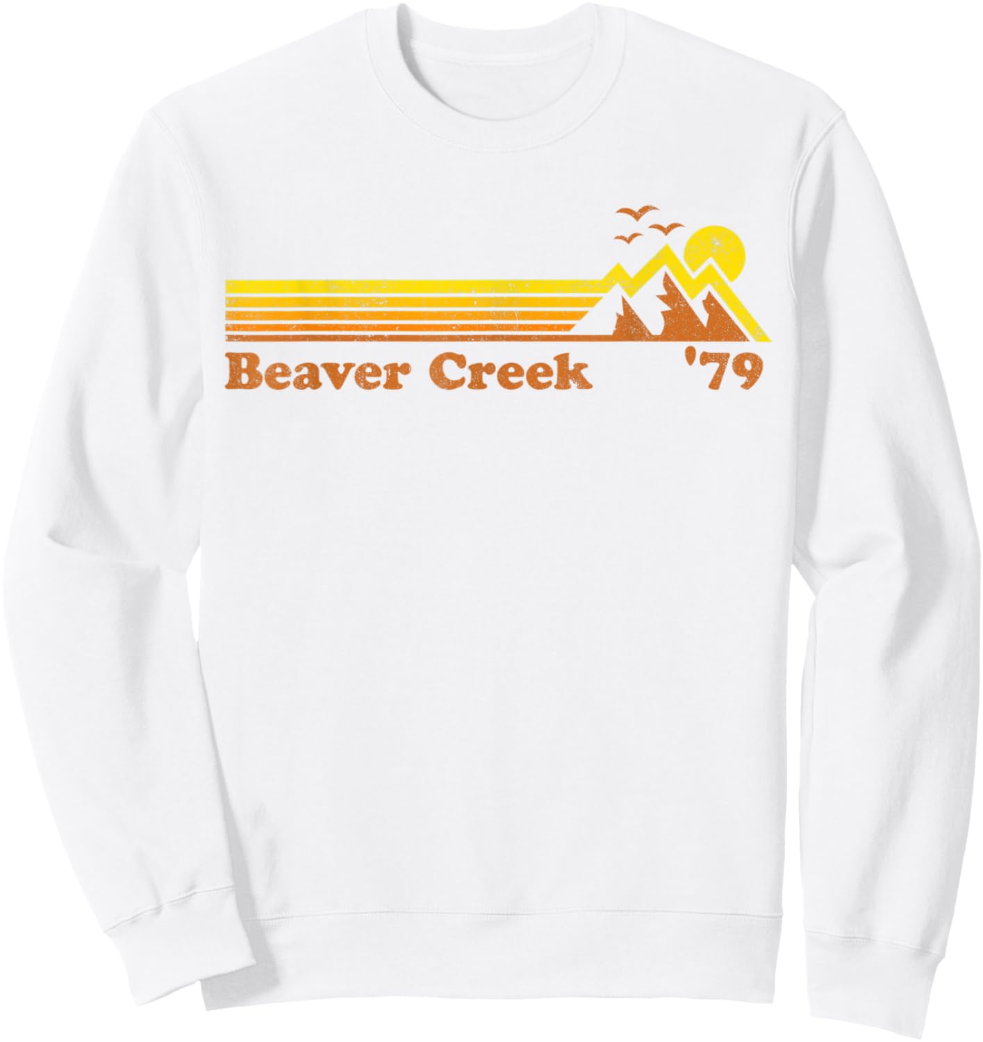 Retro Beaver Creek Ski Resort Colorado Snowboard Skiing Gift Sweatshirt - Sweatshirt | White