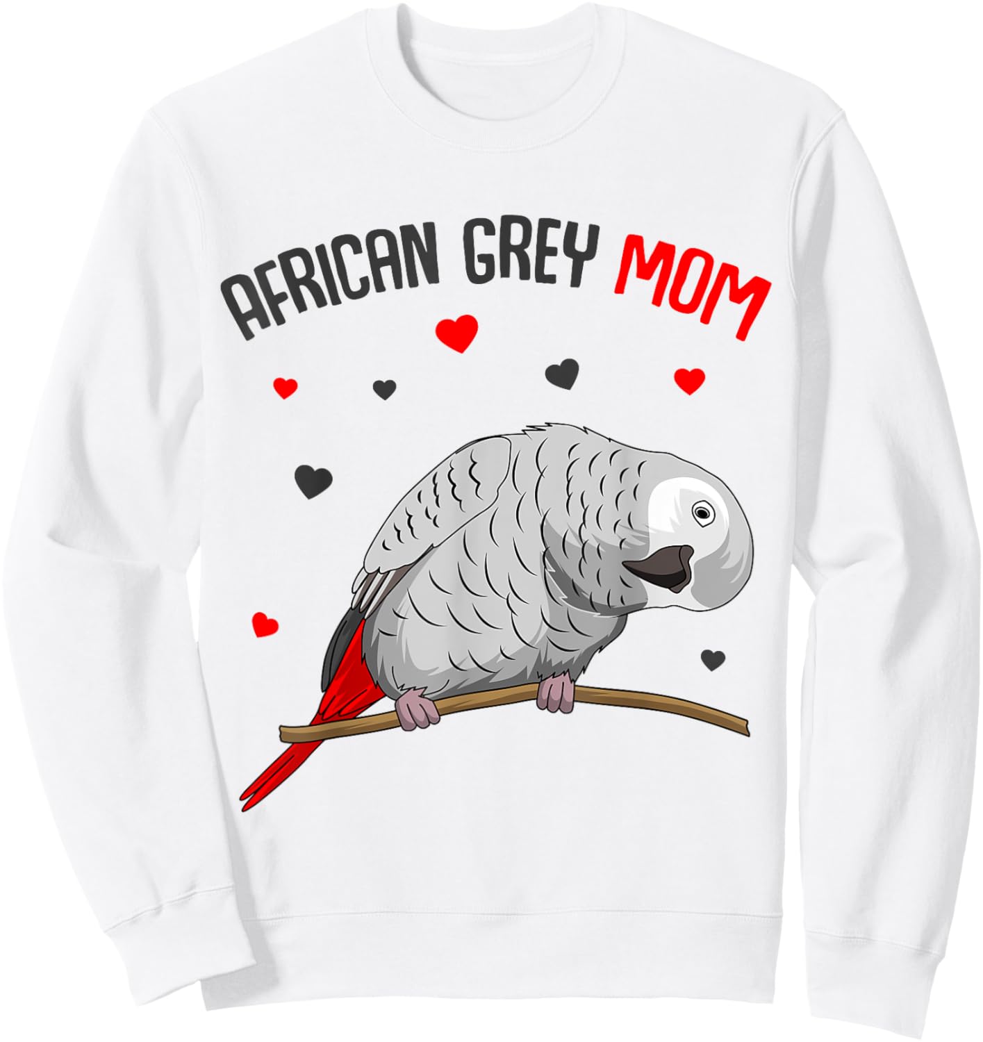 African Grey Parrot Mom Love funny Women Sweatshirt - Sweatshirt | White