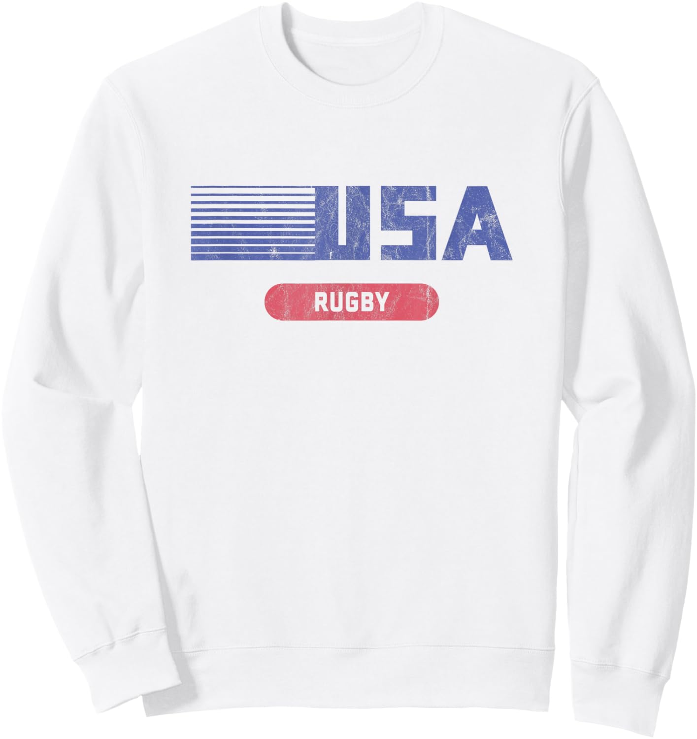 Retro USA 2020 Team American Rugby Vintage Sweatshirt - Sweatshirt | White