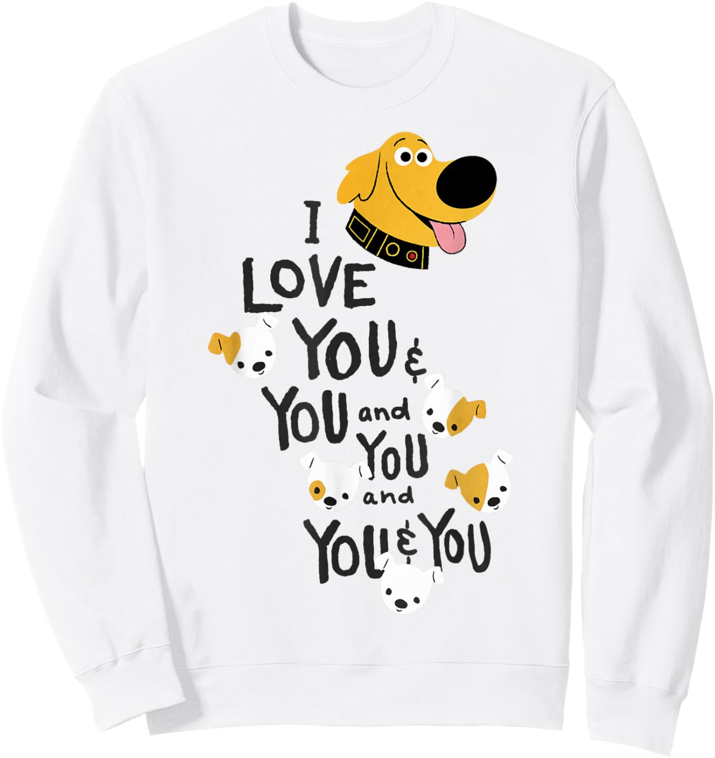 Disney Pixar UP Dug I Love You And You Quote Sweatshirt - Sweatshirt | White