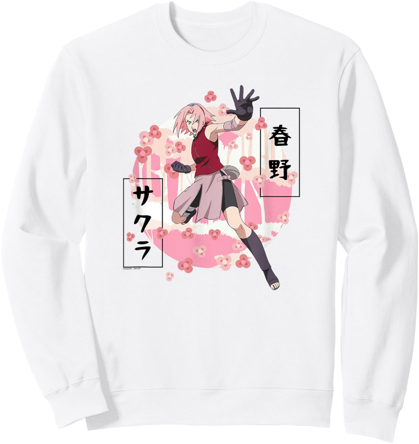 Naruto Shippuden Sakura Blossoms Anime Sweatshirt - Sweatshirt | White