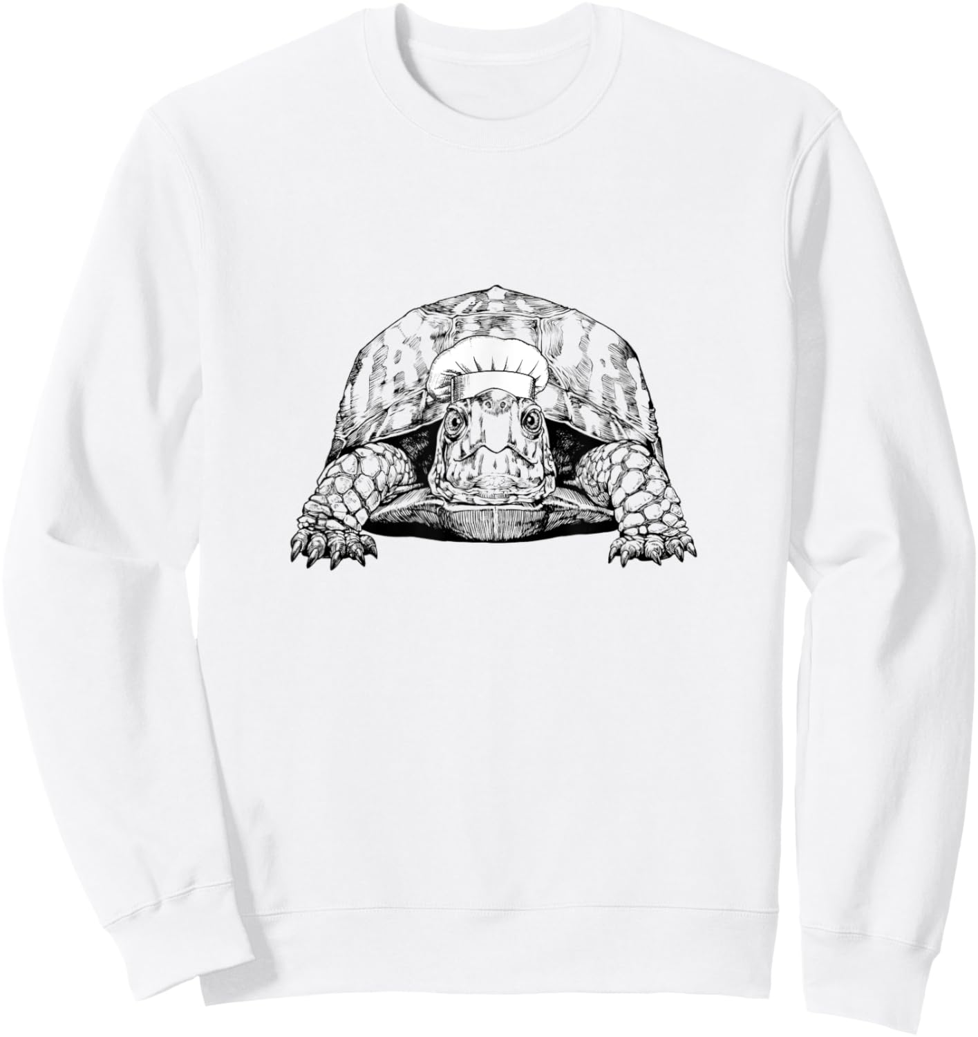 Eastern Box Turtle Animal Chef Funny Cooking Cook Sweatshirt - Sweatshirt | White