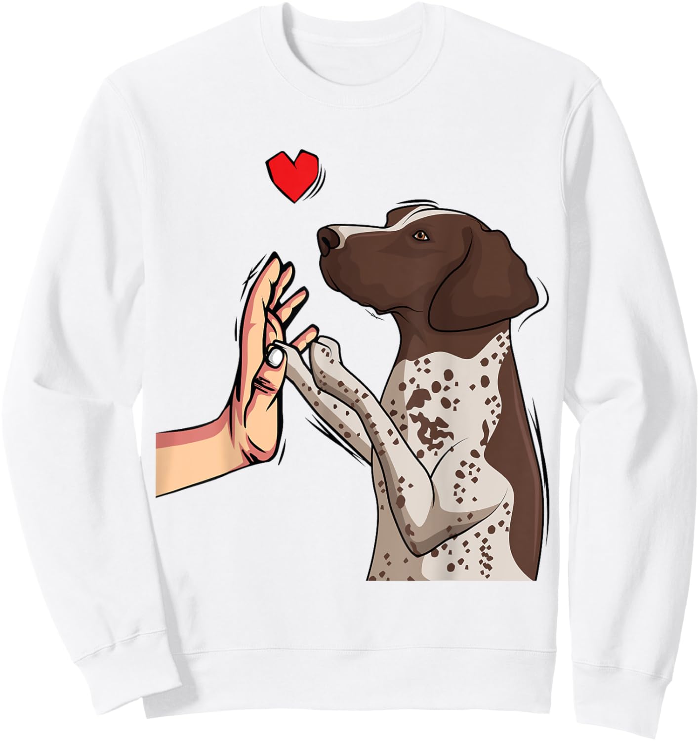 German Shorthaired Pointer Love GSP Dog Mom Girls Women Sweatshirt - Sweatshirt | White