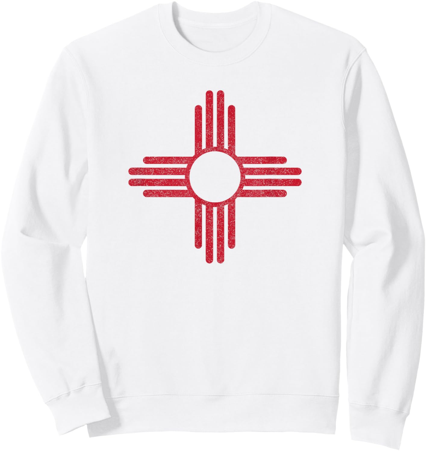 Vintage New Mexico Flag Zia Sun Souvenir Kids Sweatshirt - Sweatshirt | White