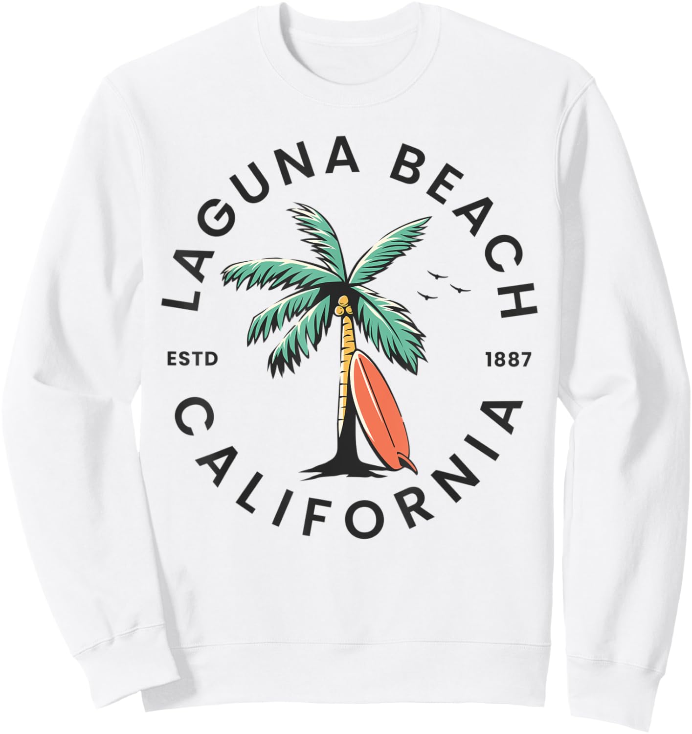 Laguna California Beach Surf Summer Vacation Women Kids Sweatshirt - Sweatshirt | White