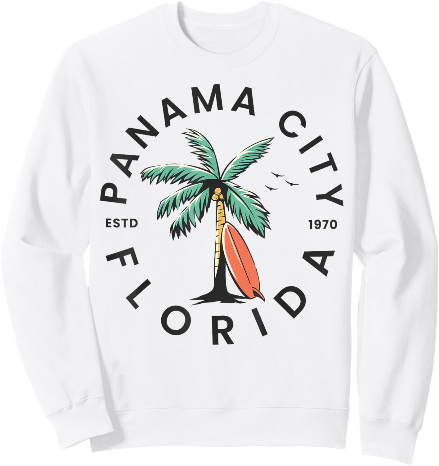 Panama City Florida Beach Surf Summer Vacation Women Kids Sweatshirt - Sweatshirt | White