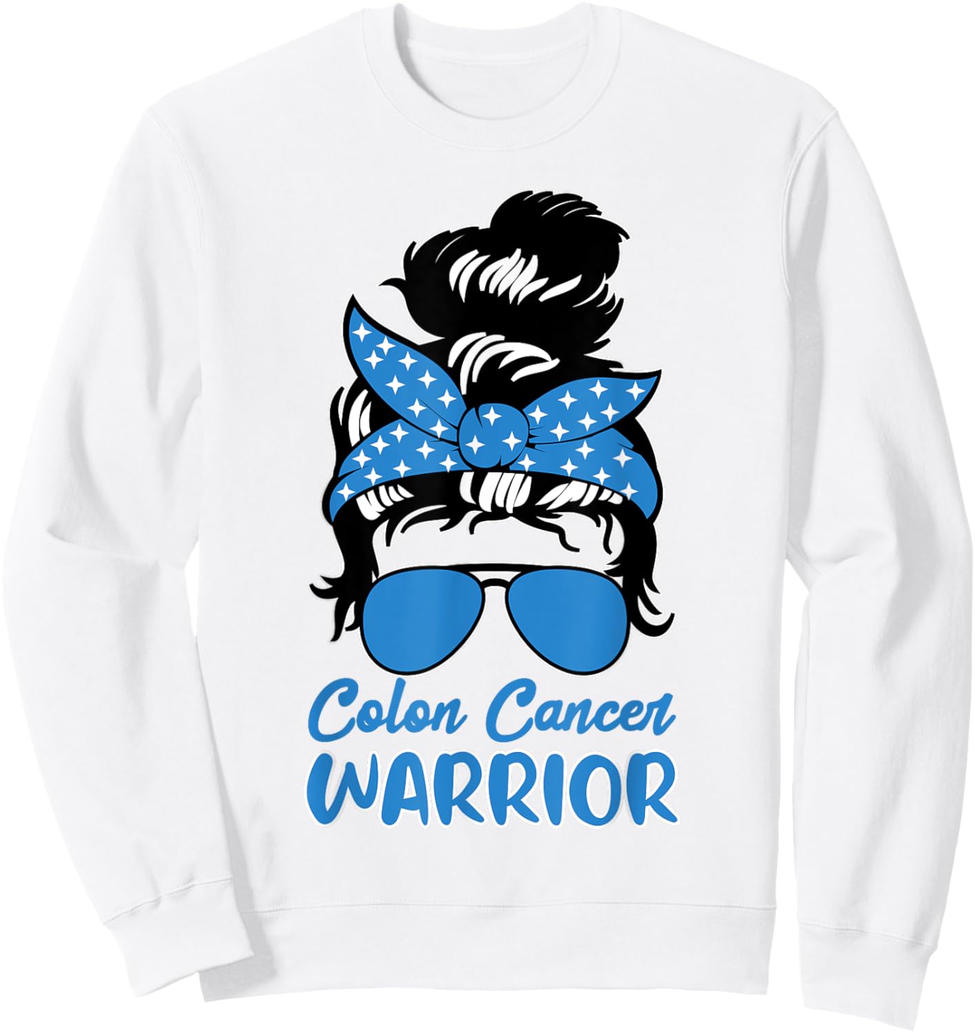Colon Cancer Warrior Awareness Survivors Fighters Sweatshirt - Sweatshirt | White