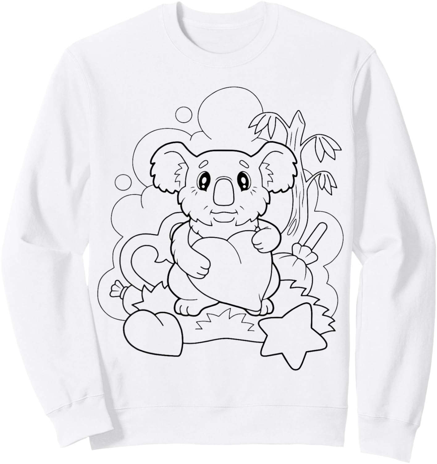 Cute koala bear to paint and color in for children Sweatshirt - Sweatshirt | White