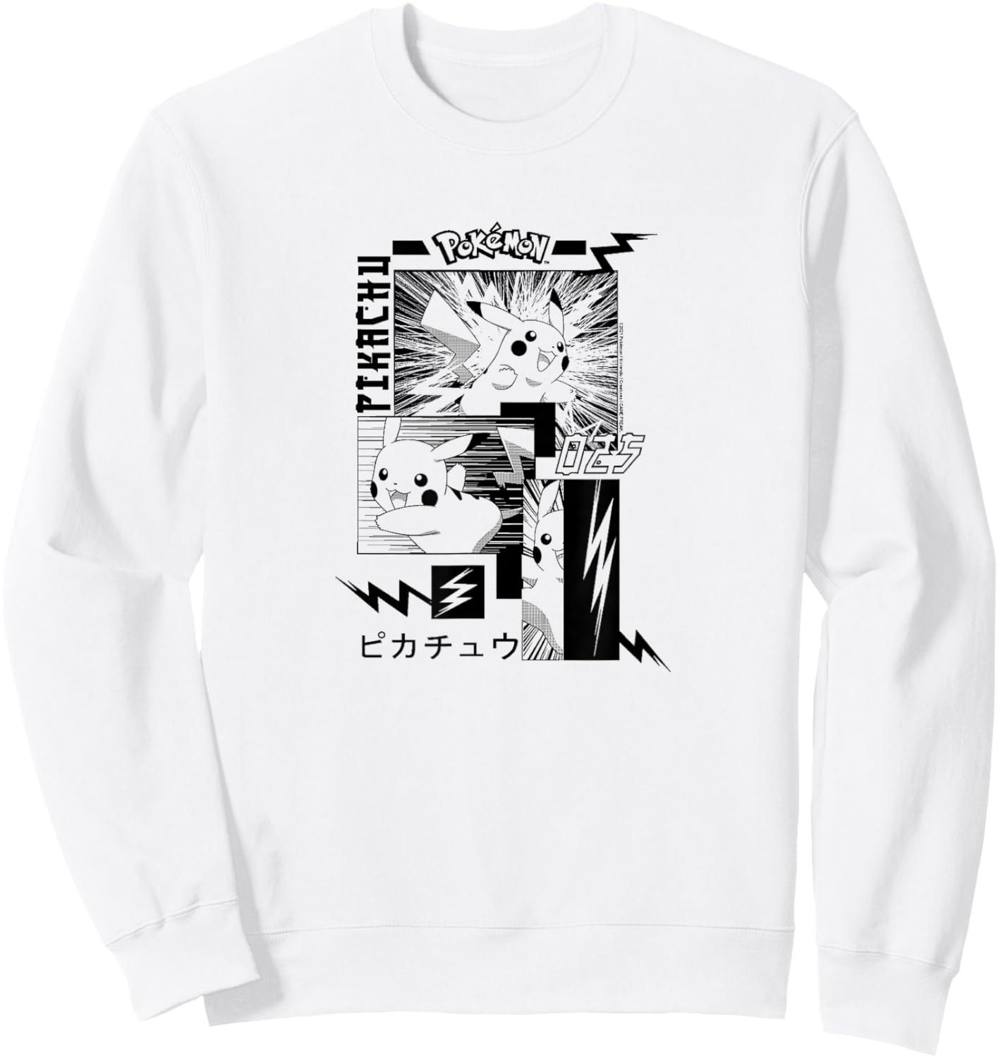 Pokémon - Pikachu Manga Sweatshirt - Sweatshirt | White