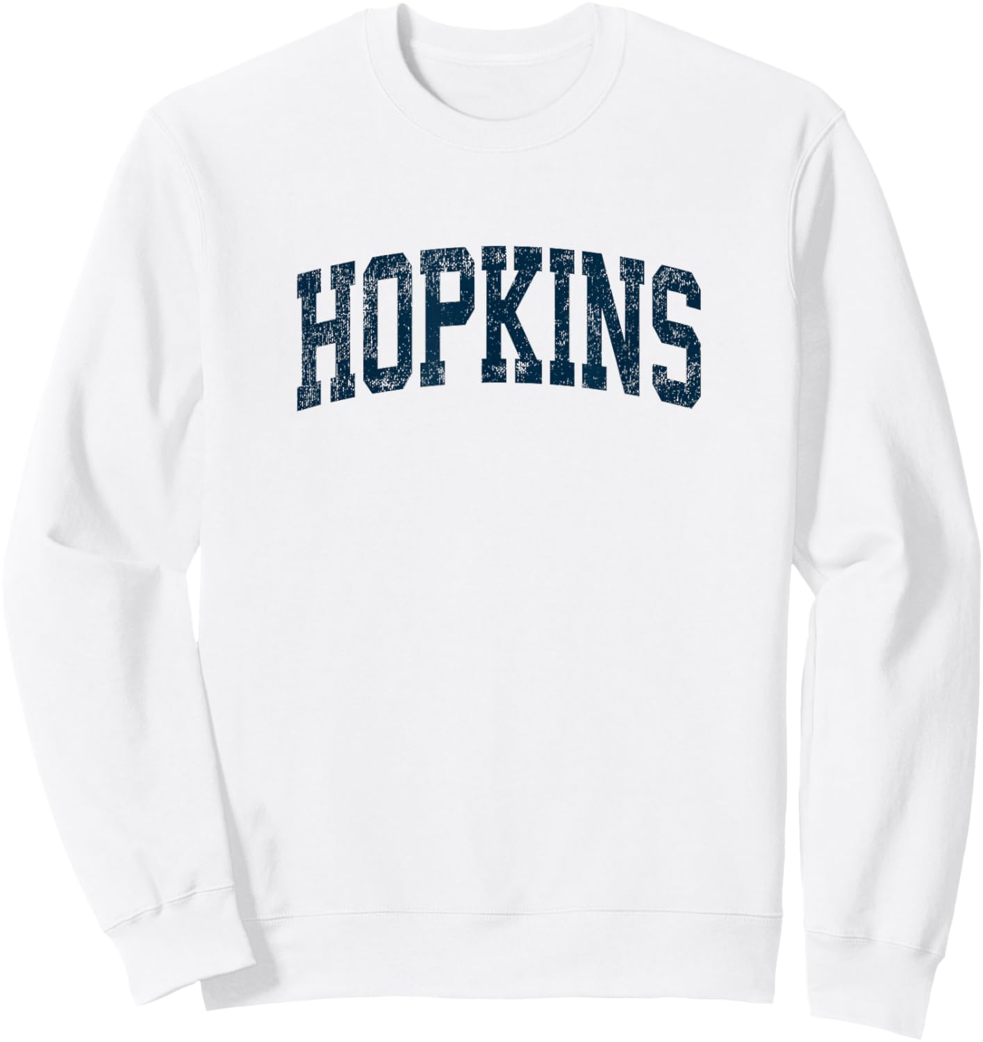 Hopkins Minnesota MN Vintage Athletic Sports Navy Design Sweatshirt - Sweatshirt | White