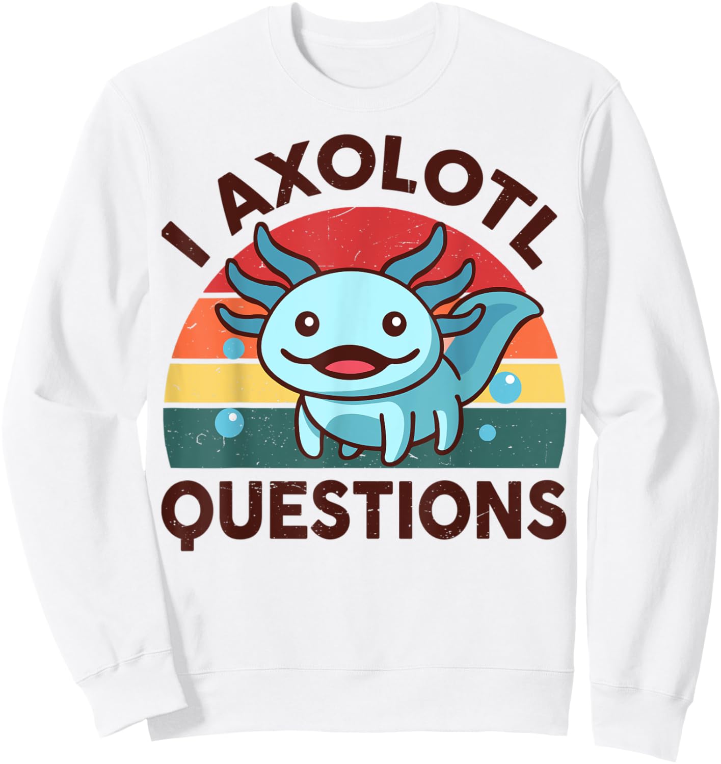 I Axolotl Questions Salamander Kids Youth Boy Cute Axolotl Sweatshirt - Sweatshirt | White