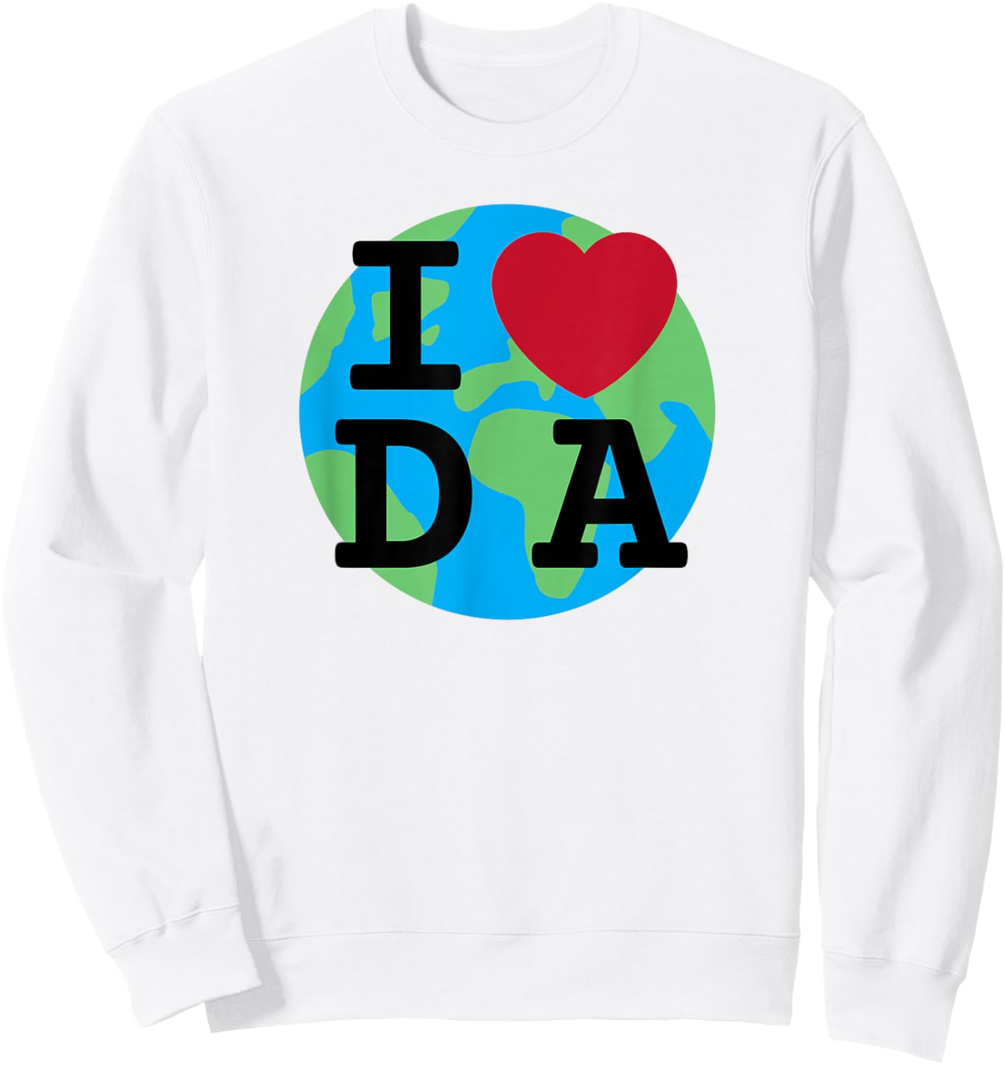 I Love DA Heart David Attenborough Fan Earth Sweatshirt - Sweatshirt | White