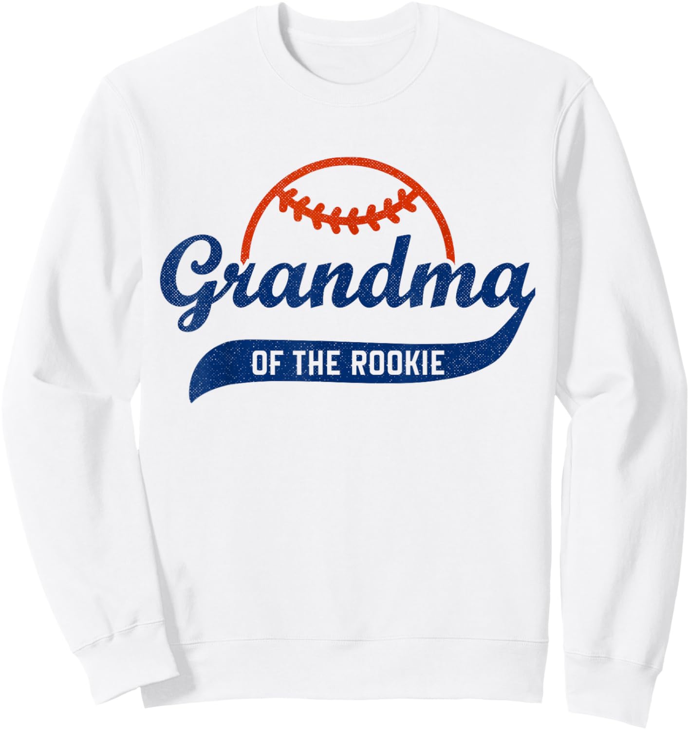 Funny Retro Baseball Grandma of the Rookie Sweatshirt - Sweatshirt | White