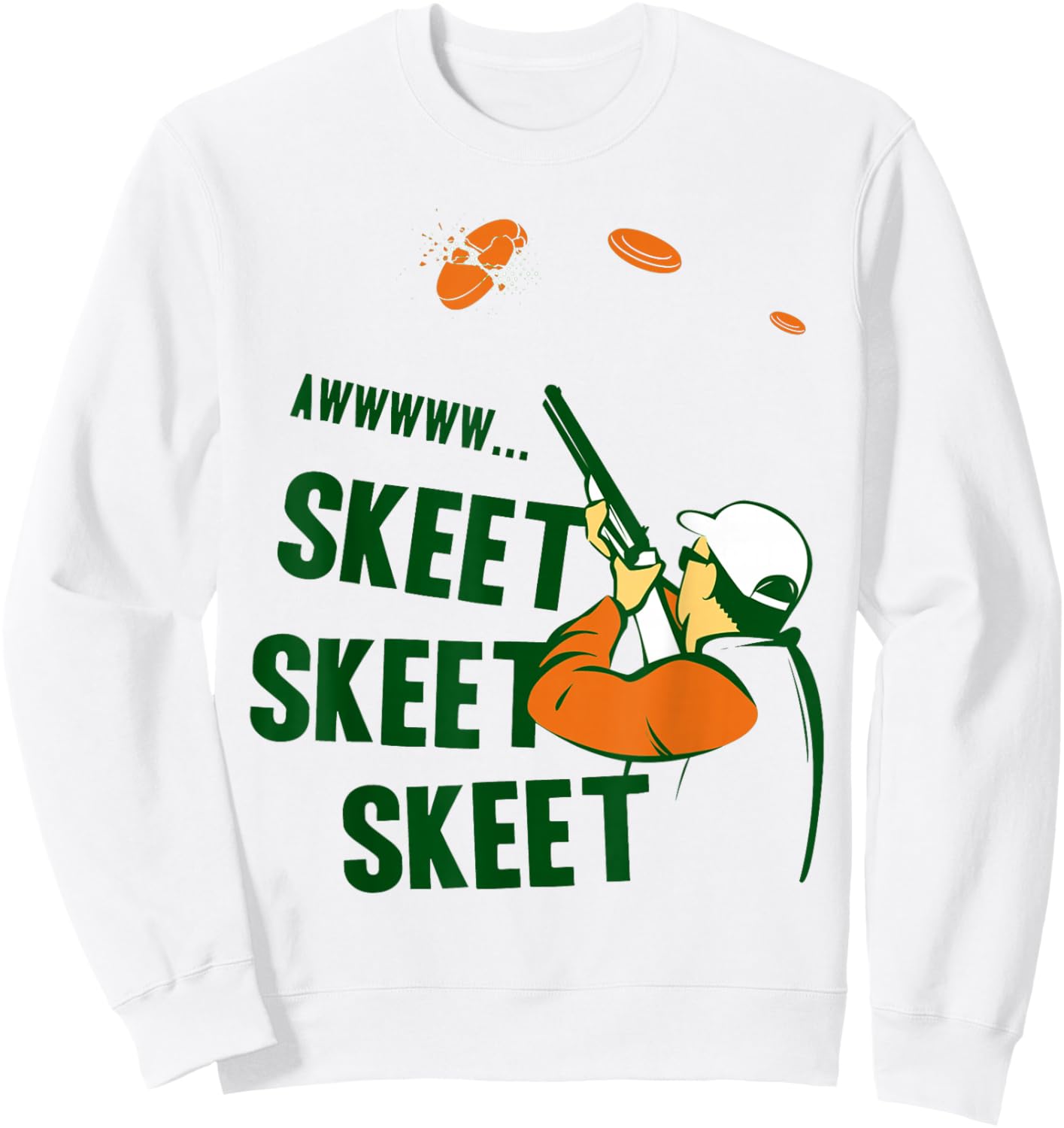 Awww Skeet Skeet Skeet Funny Sheet Sweatshirt - Sweatshirt | White