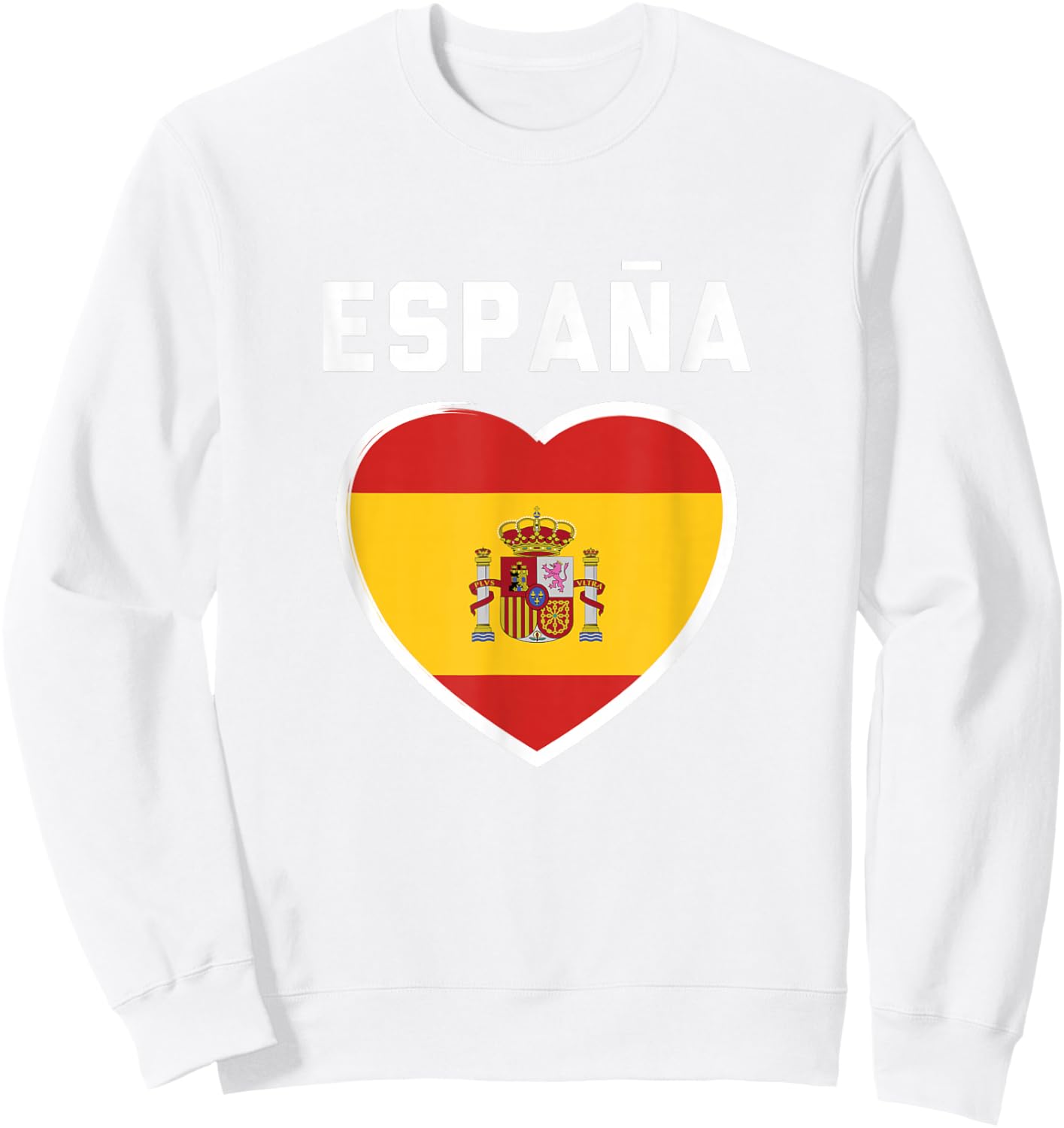 Spain & Espana - Soccer & Football Flag Jersey Sweatshirt - Sweatshirt | White