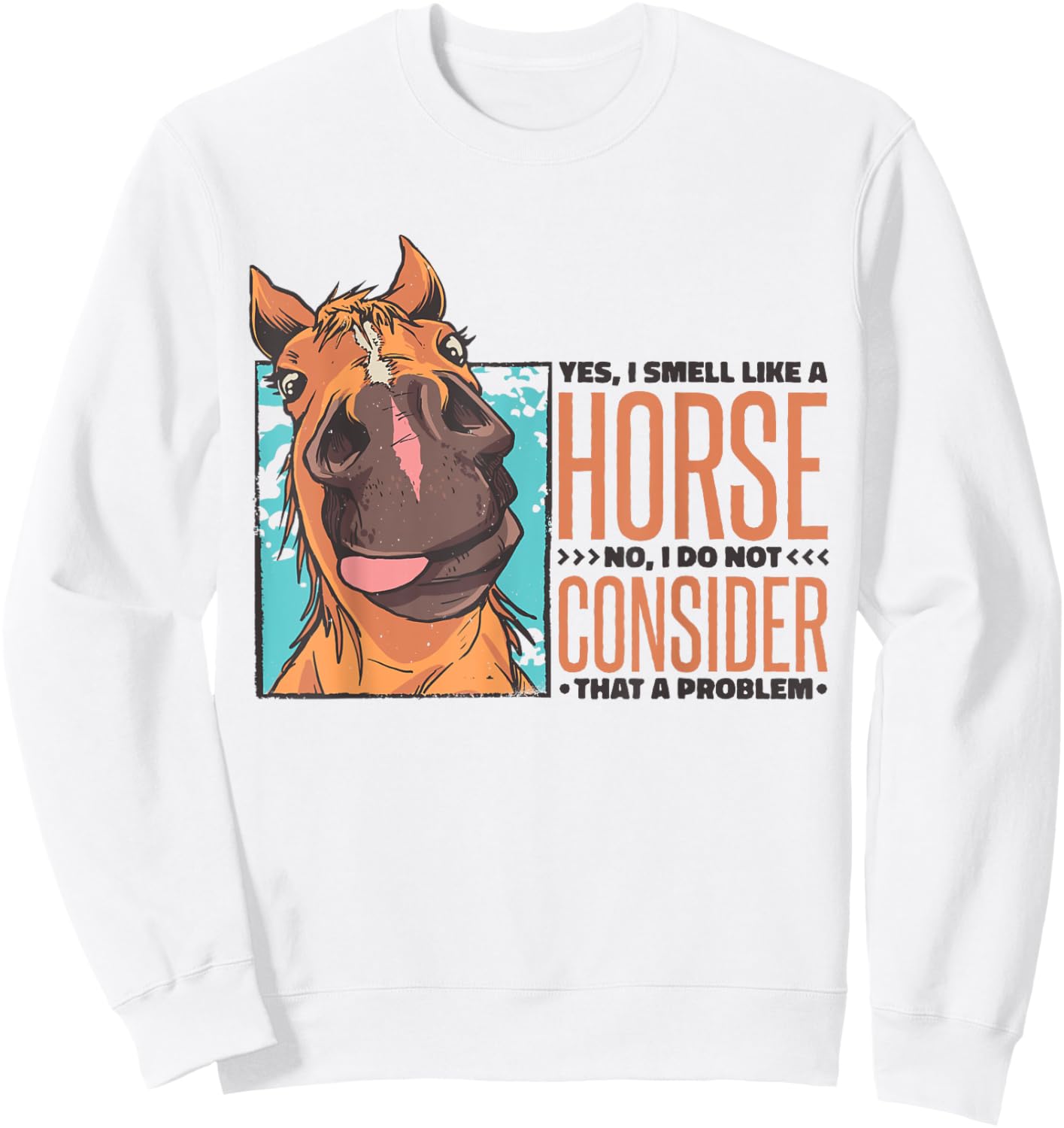 Yes I Smell Like A Horse No I Do Not Consider That A Problem Sweatshirt - Sweatshirt | White
