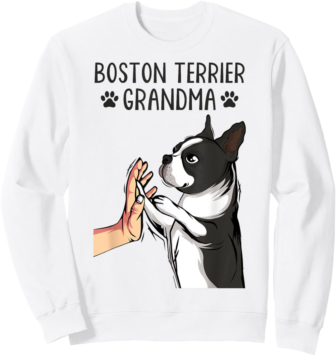 Boston Terrier Grandma Bostie Dog Mom Mother´s Day Women Sweatshirt - Sweatshirt | White