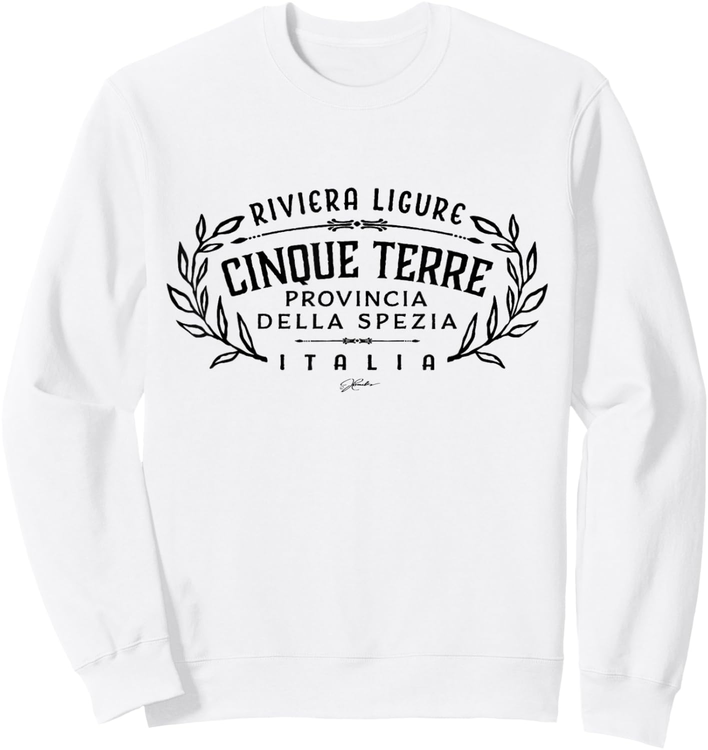 JCombs: Cinque Terre, Italy, Retro Sweatshirt - Sweatshirt | White