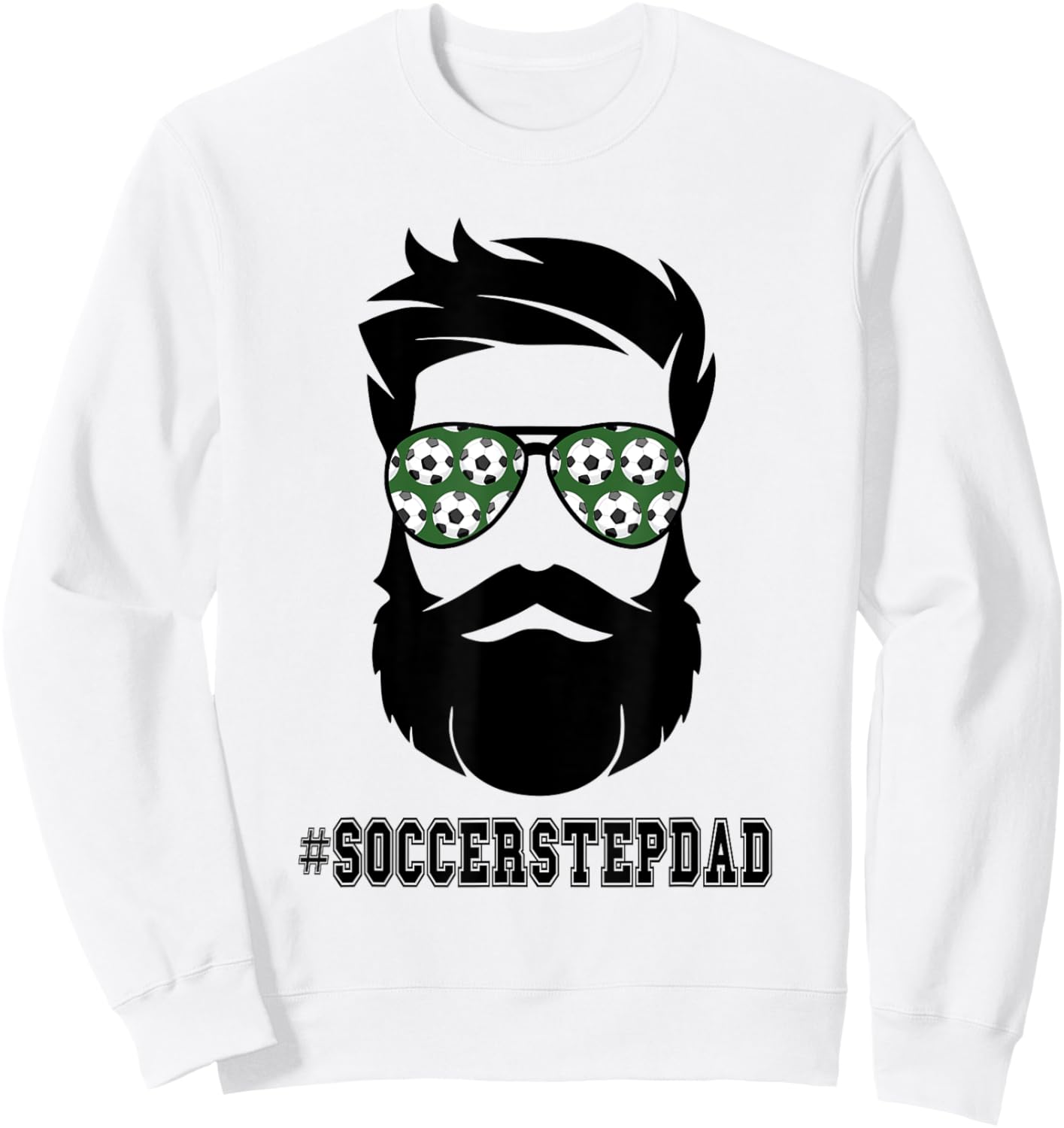 Soccer Stepdad With Beard Step Dad Step Father Stepfather Sweatshirt - Sweatshirt | White