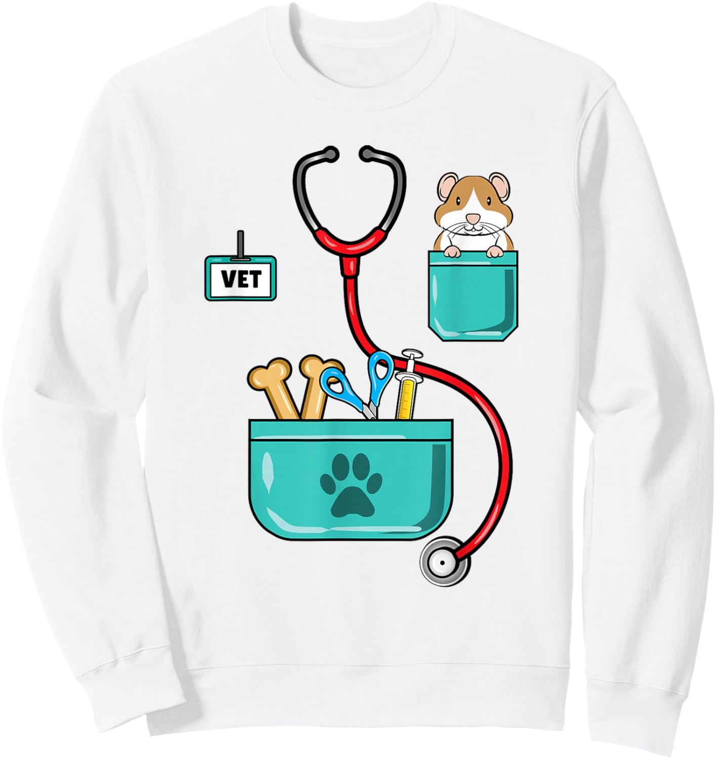 Veterinarian Costume Halloween Sweatshirt - Sweatshirt | White