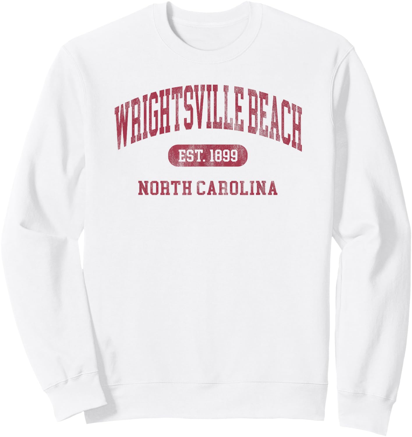 Vintage Wrightsville Beach North Carolina Retro Throwback Men Women Kids Sweatshirt - Sweatshirt | White