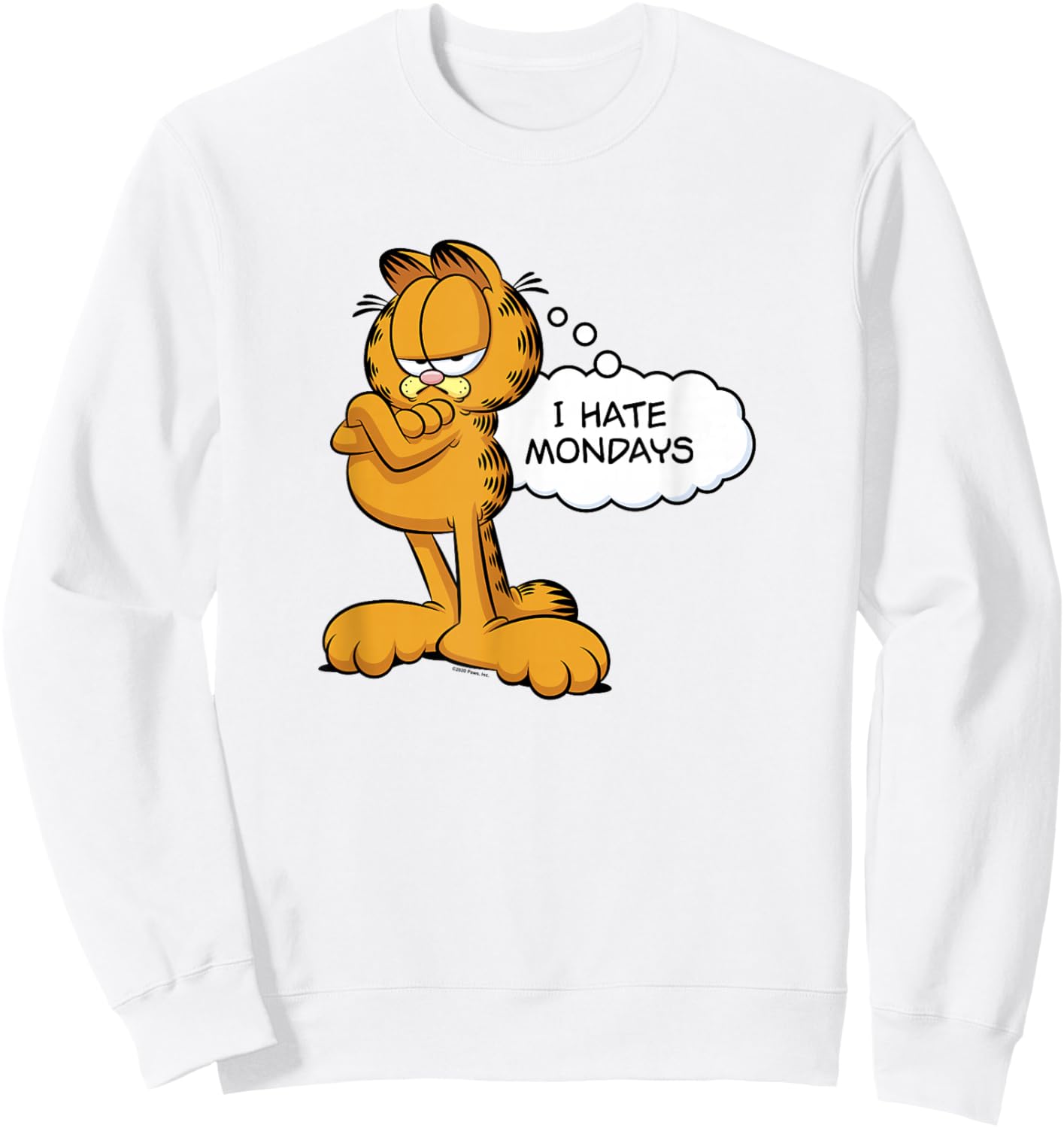 Garfield I Hate Mondays Thought Bubble Sweatshirt - Sweatshirt | White