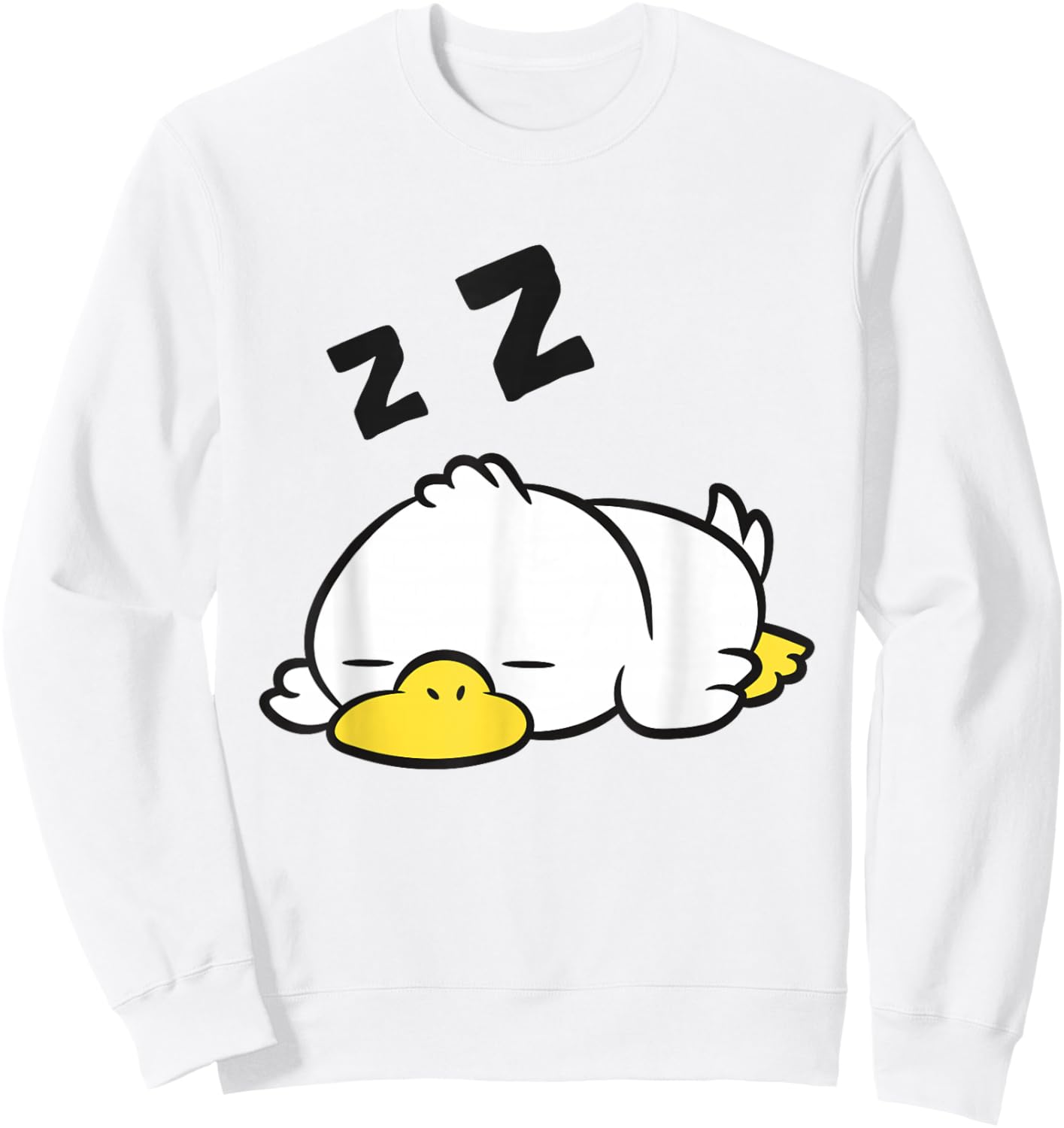 Duck Sleeping Tired Duck Napping Duck Sweatshirt - Sweatshirt | White