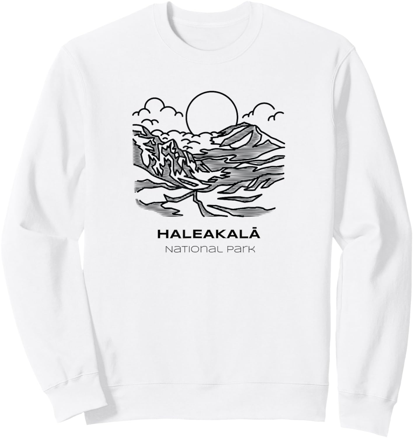 Vintage Haleakala National Park Hike Sweatshirt - Sweatshirt | White