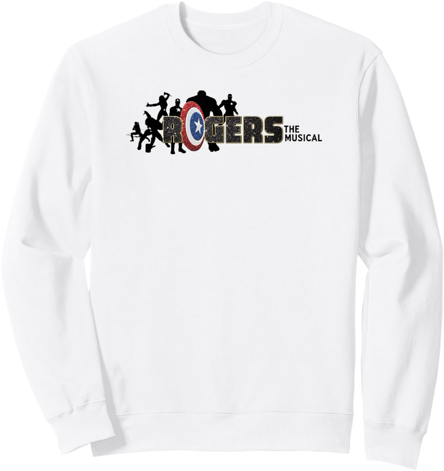 Marvel Hawkeye Disney Plus Rogers The Musical Silhouette Sweatshirt - Sweatshirt | White