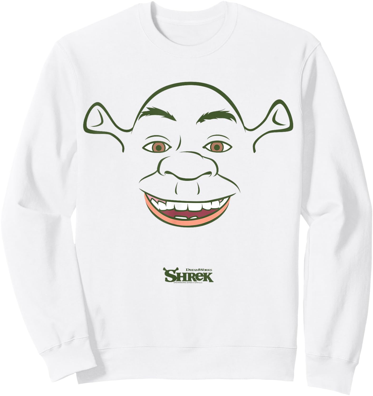 Shrek Big Face Halloween Costume Sweatshirt - Sweatshirt | White
