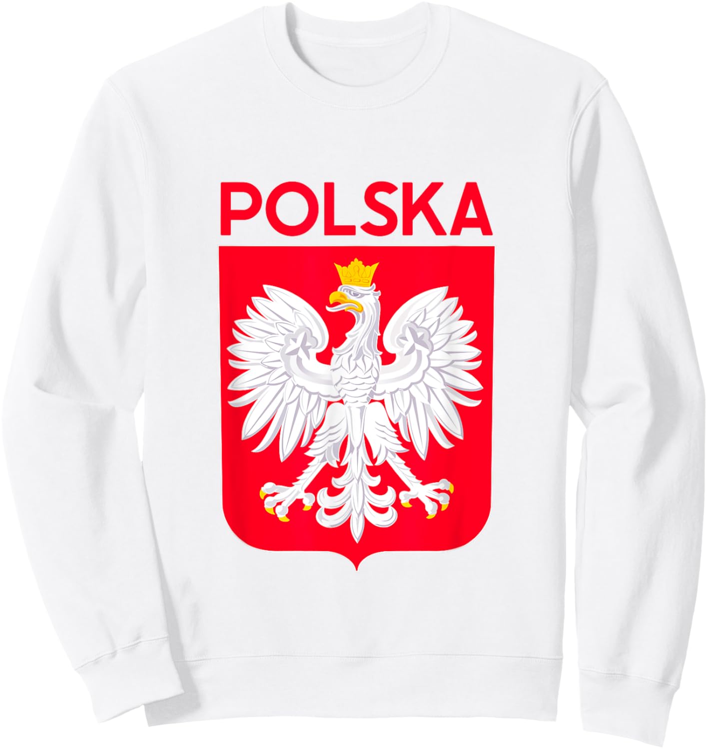 Polska Eagle Emblem Poland Flag Polish Culture Pierogi Gift Sweatshirt - Sweatshirt | White