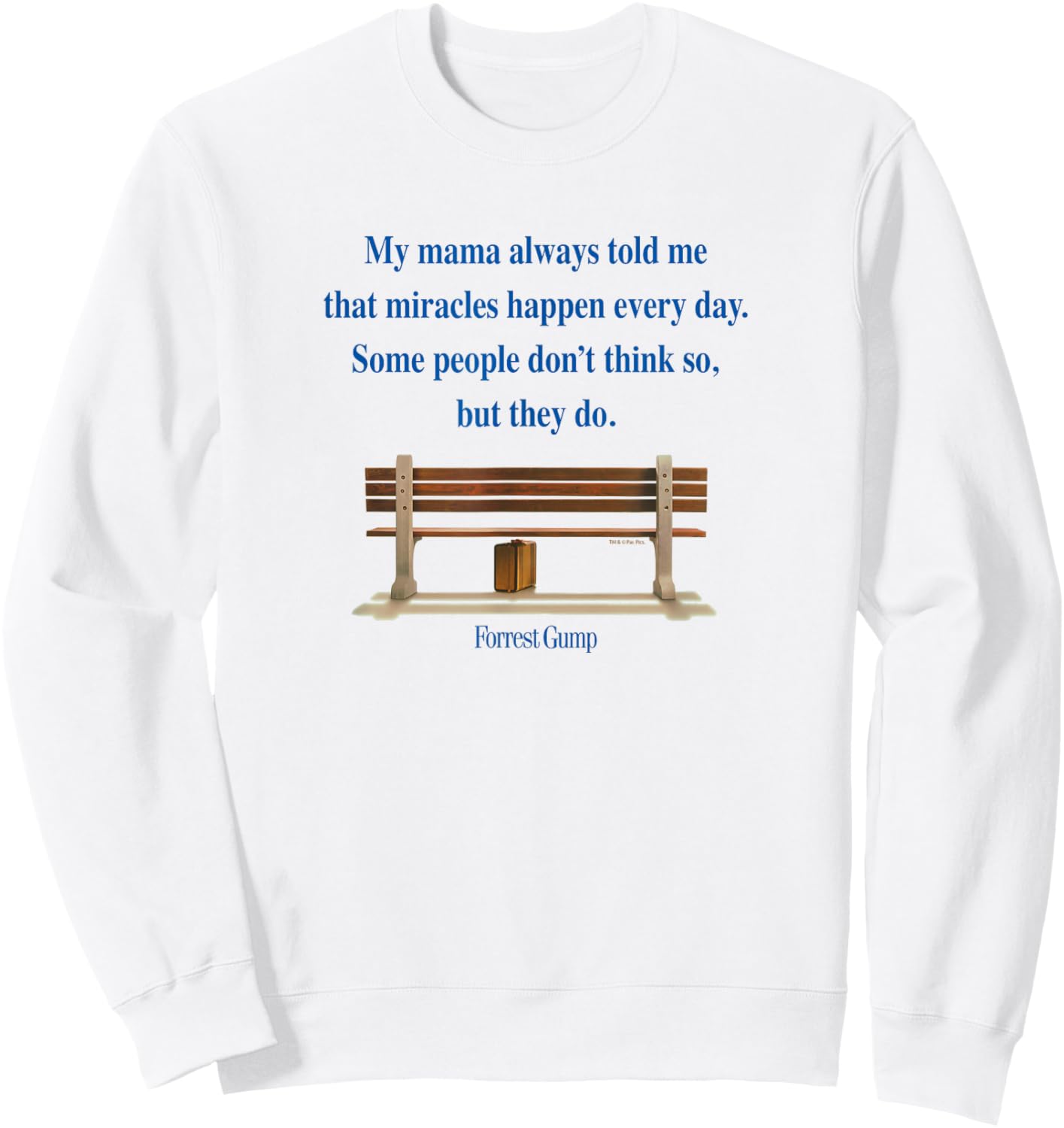 Forrest Gump - Miracles Happen Every Day Sweatshirt - Sweatshirt | White