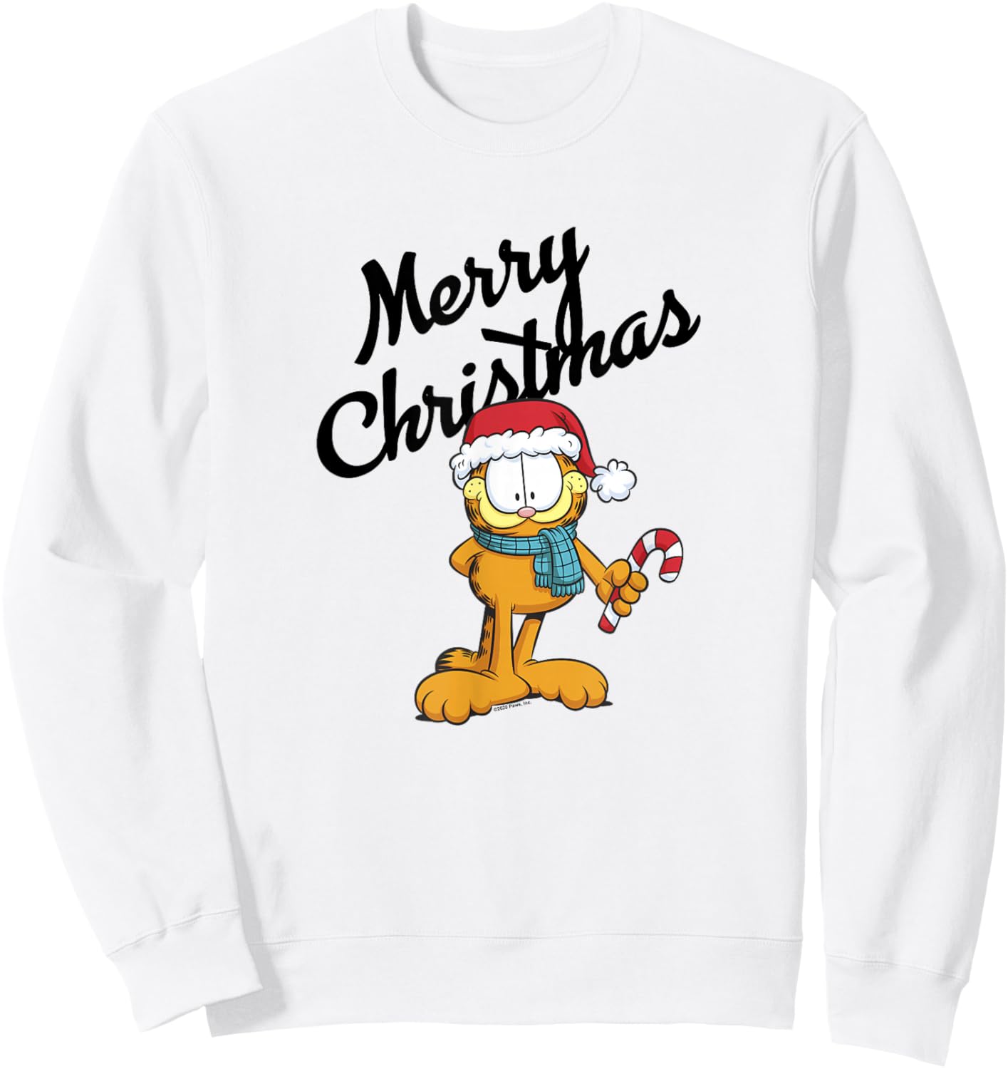 Garfield Merry Christmas Garfield Sweatshirt - Sweatshirt | White